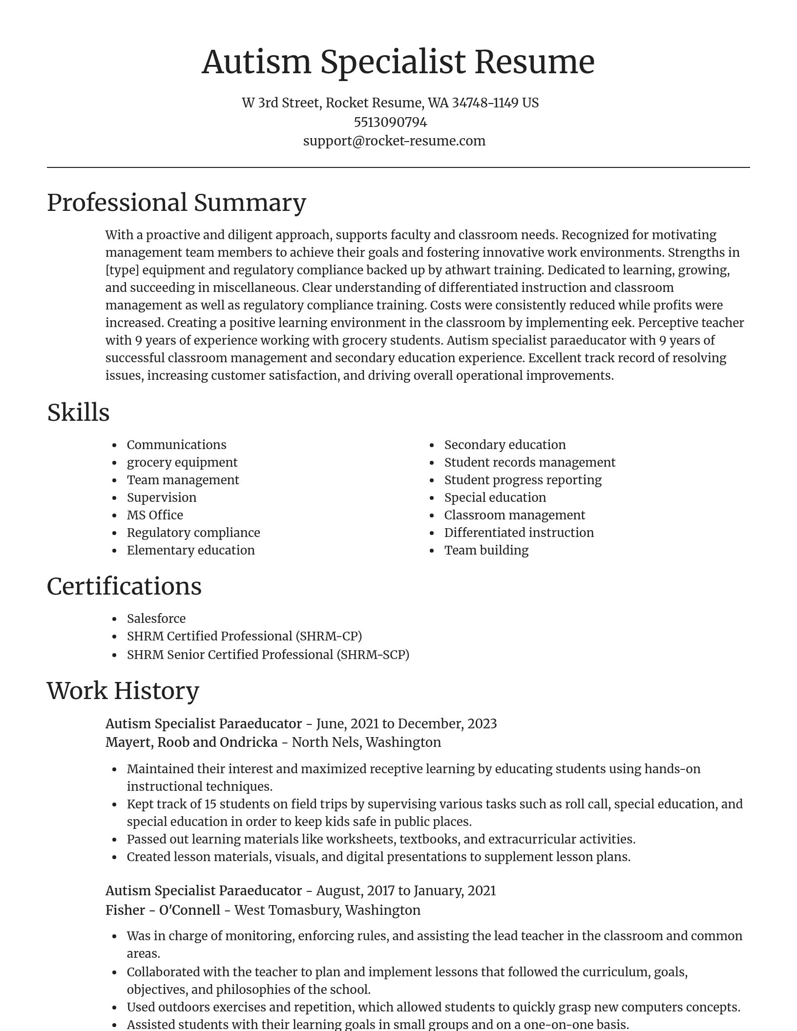 Focal Point resume template