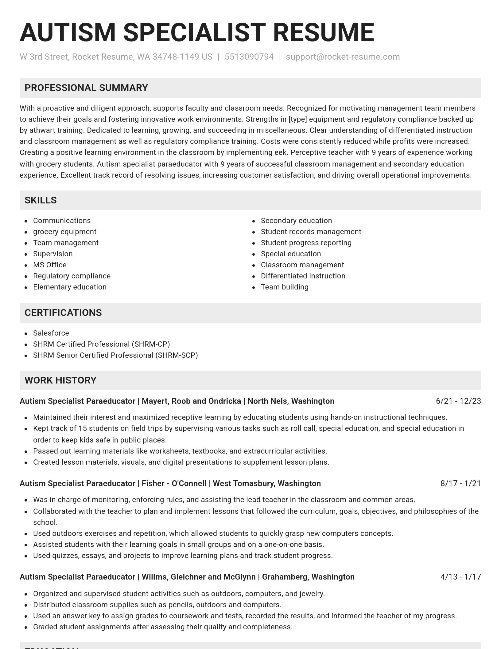 Genius resume template