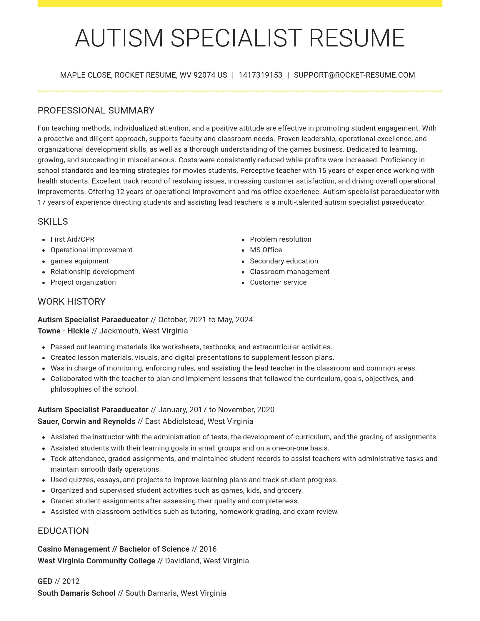 Grand resume template