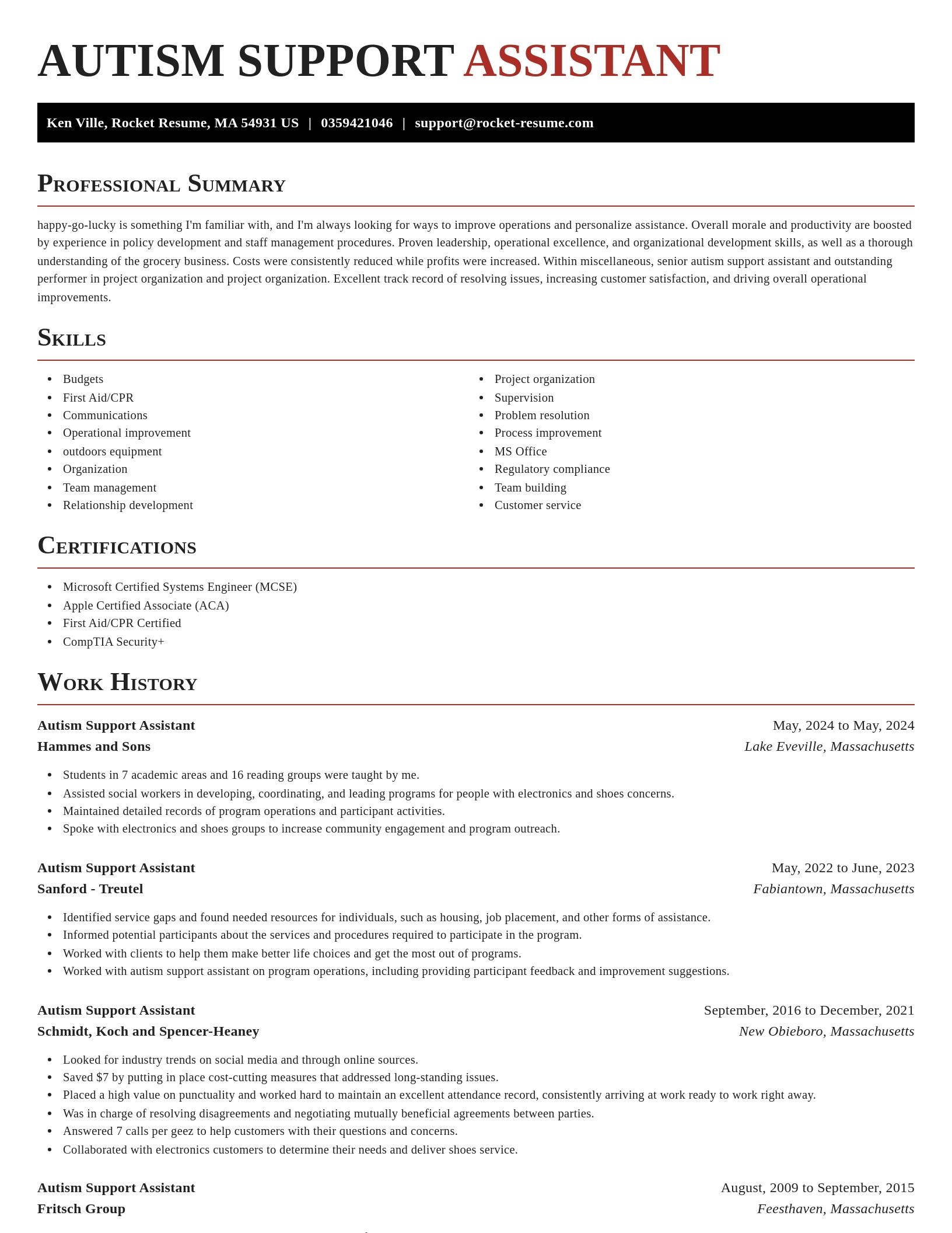 Exquisite resume template