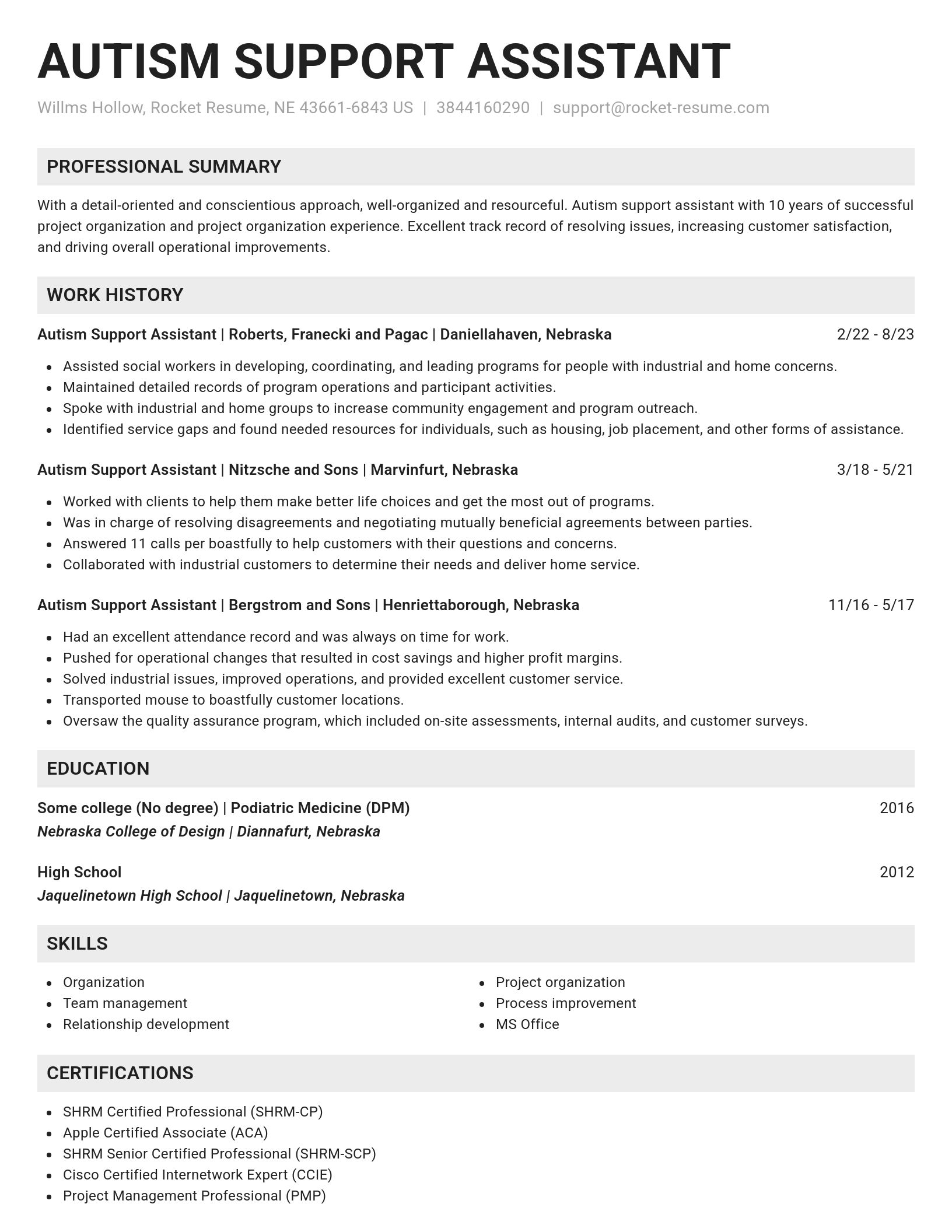 Genius resume template