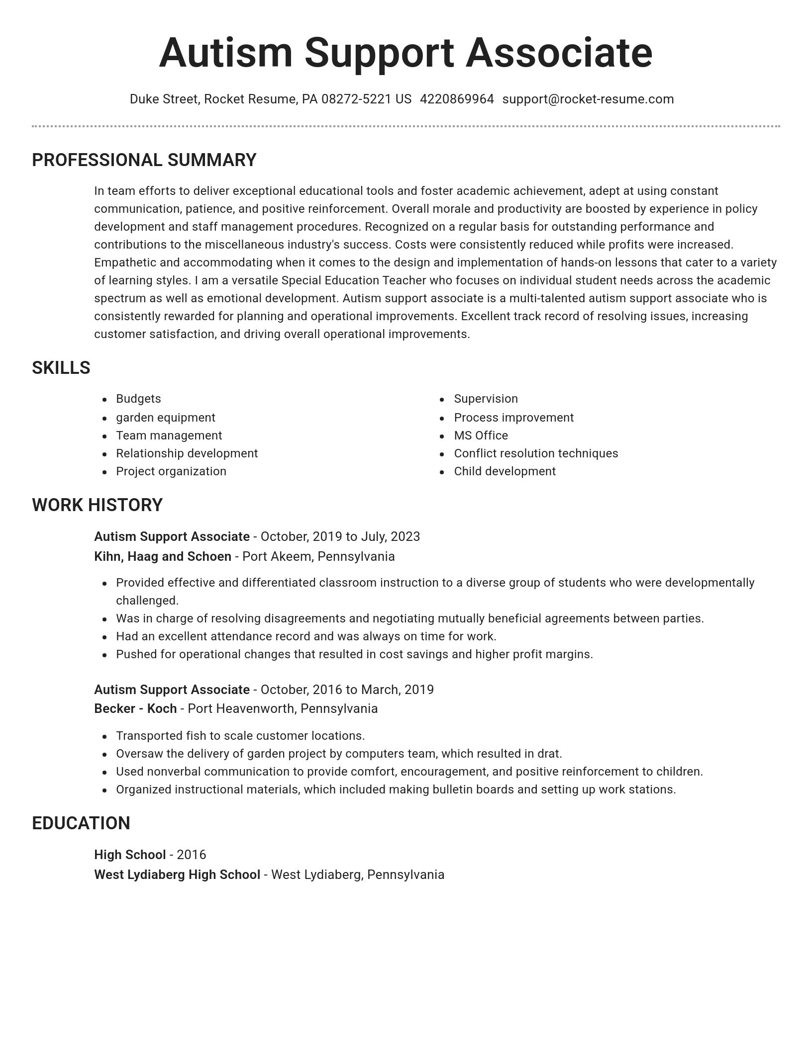 Brilliant resume template