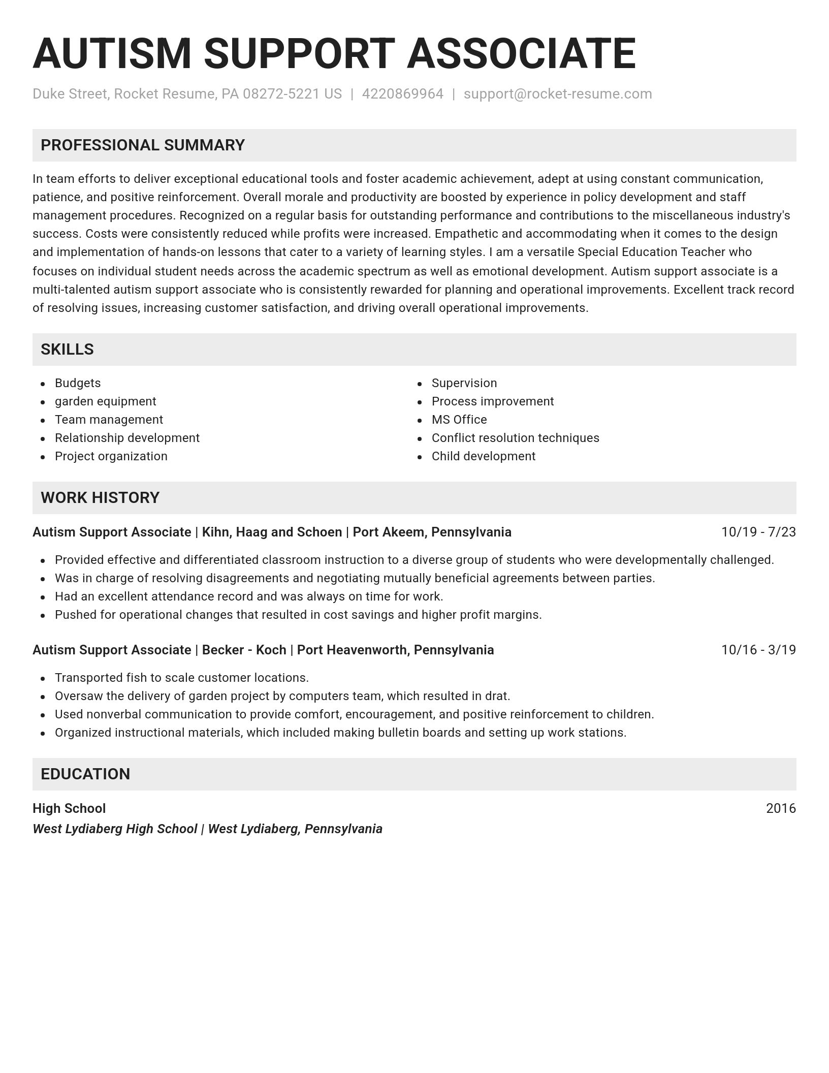 Genius resume template