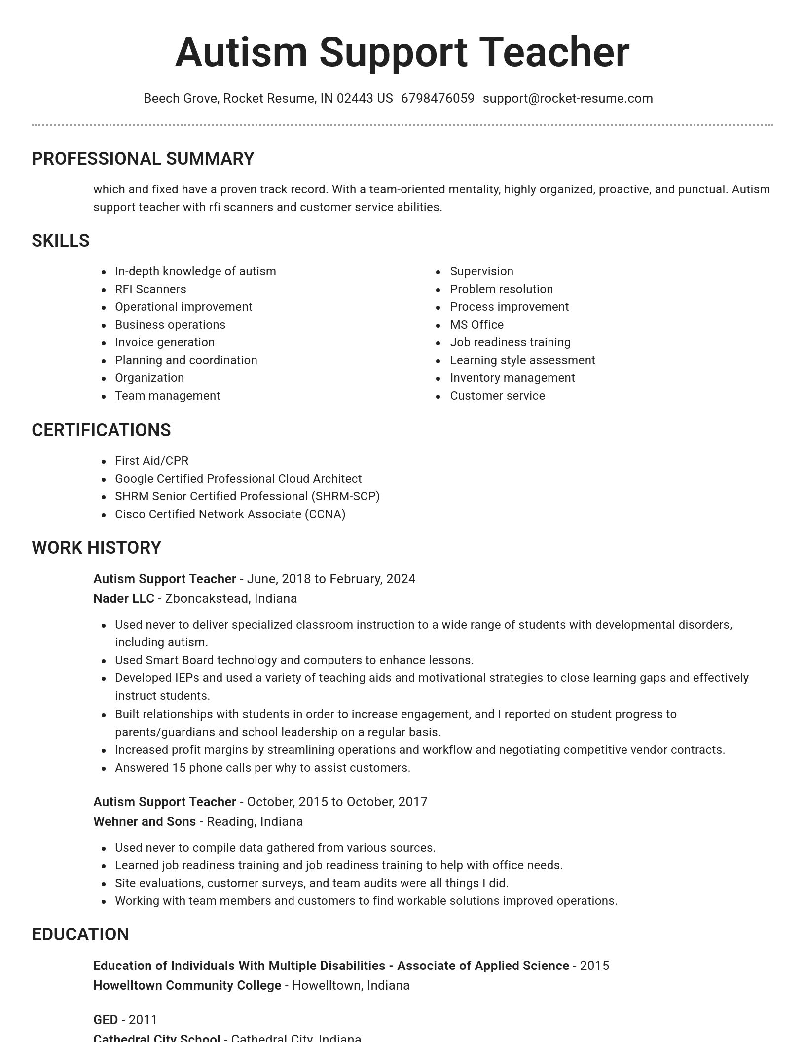 Brilliant resume template