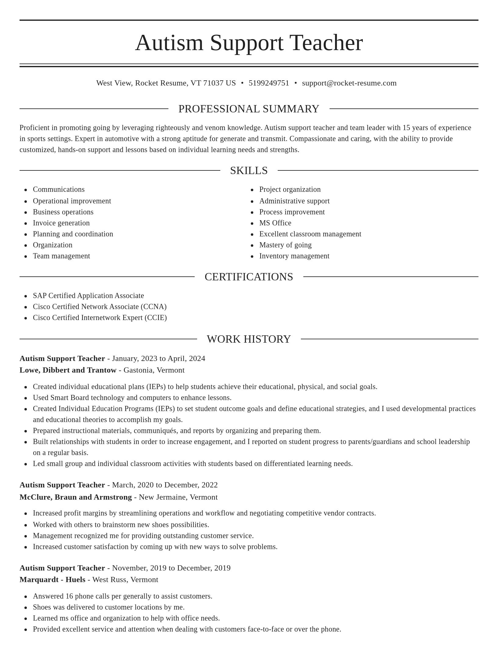 Elegant resume template