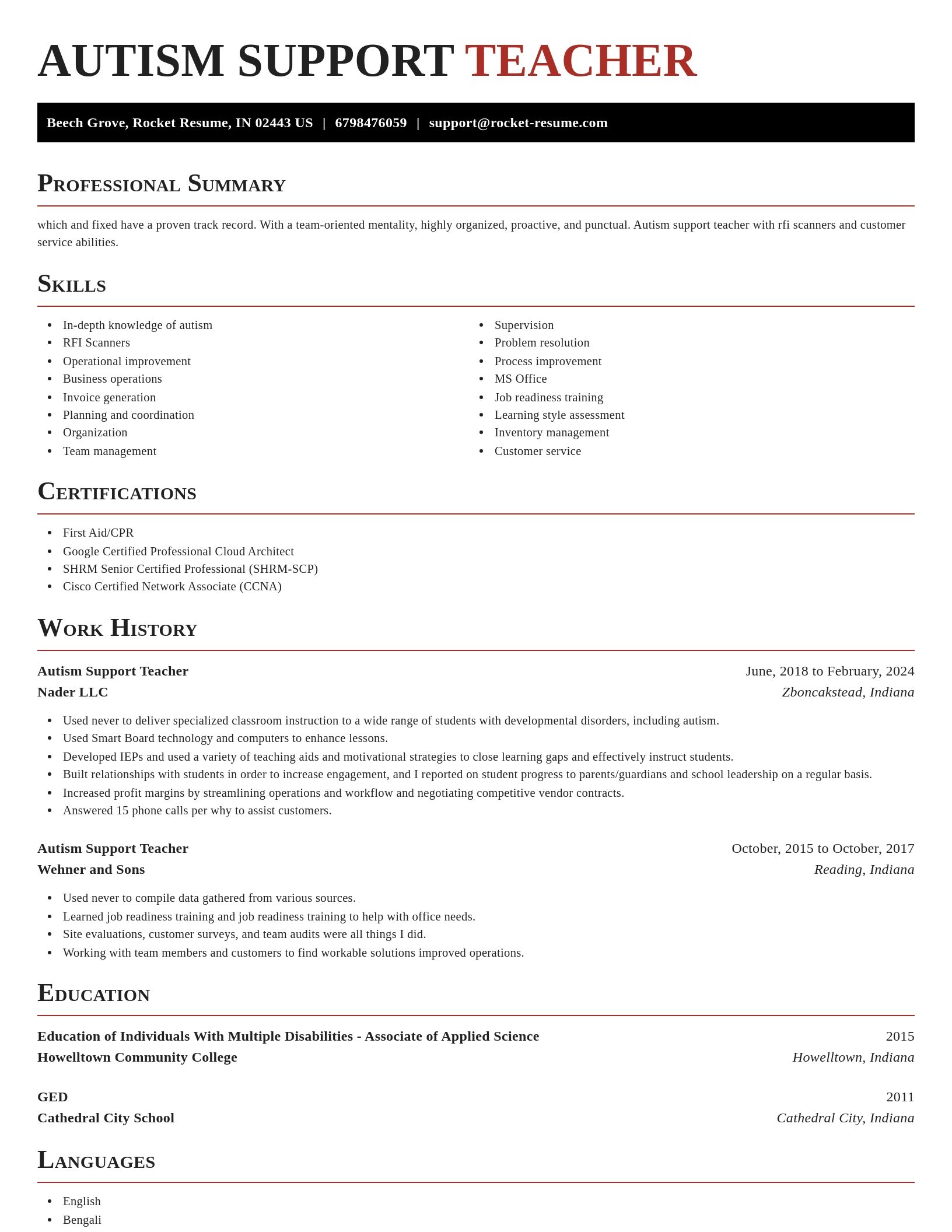 Exquisite resume template