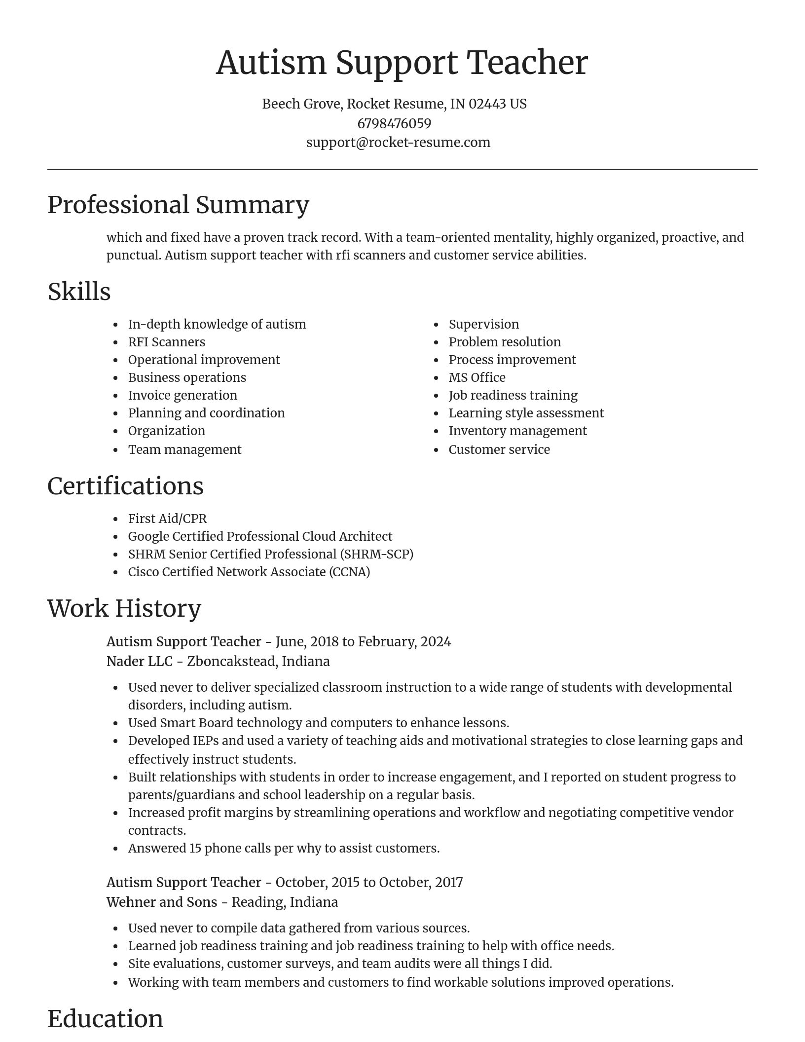 Focal Point resume template