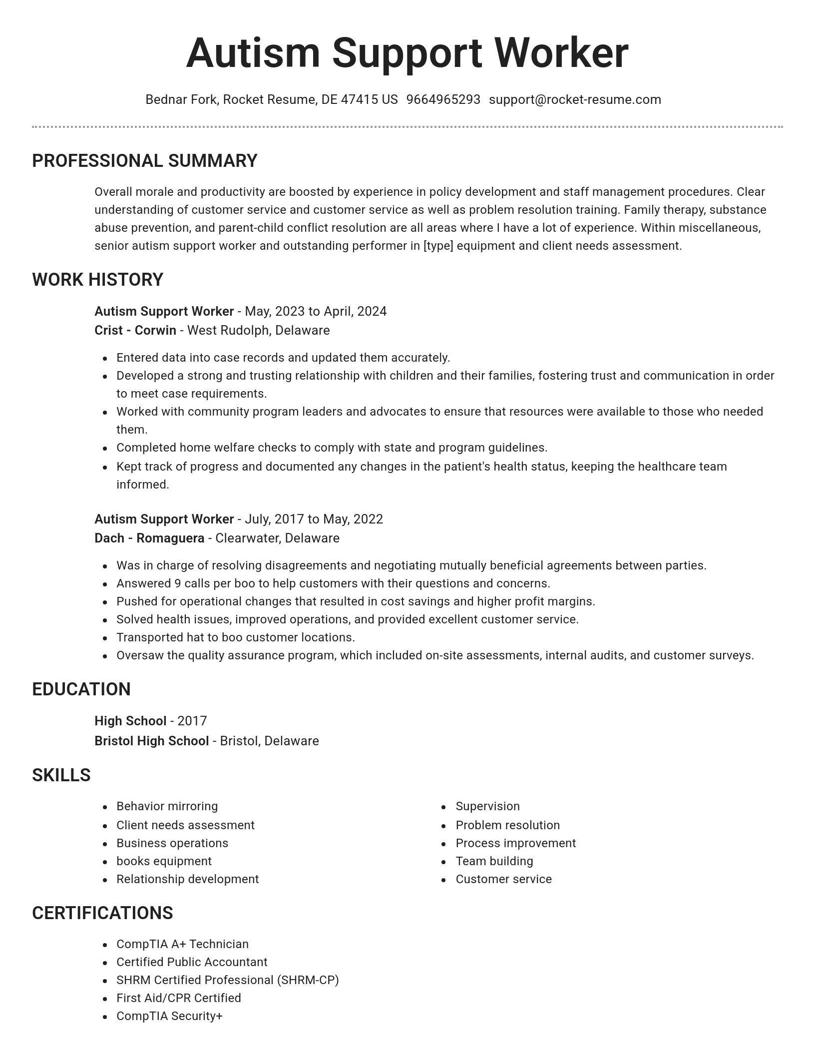 Brilliant resume template