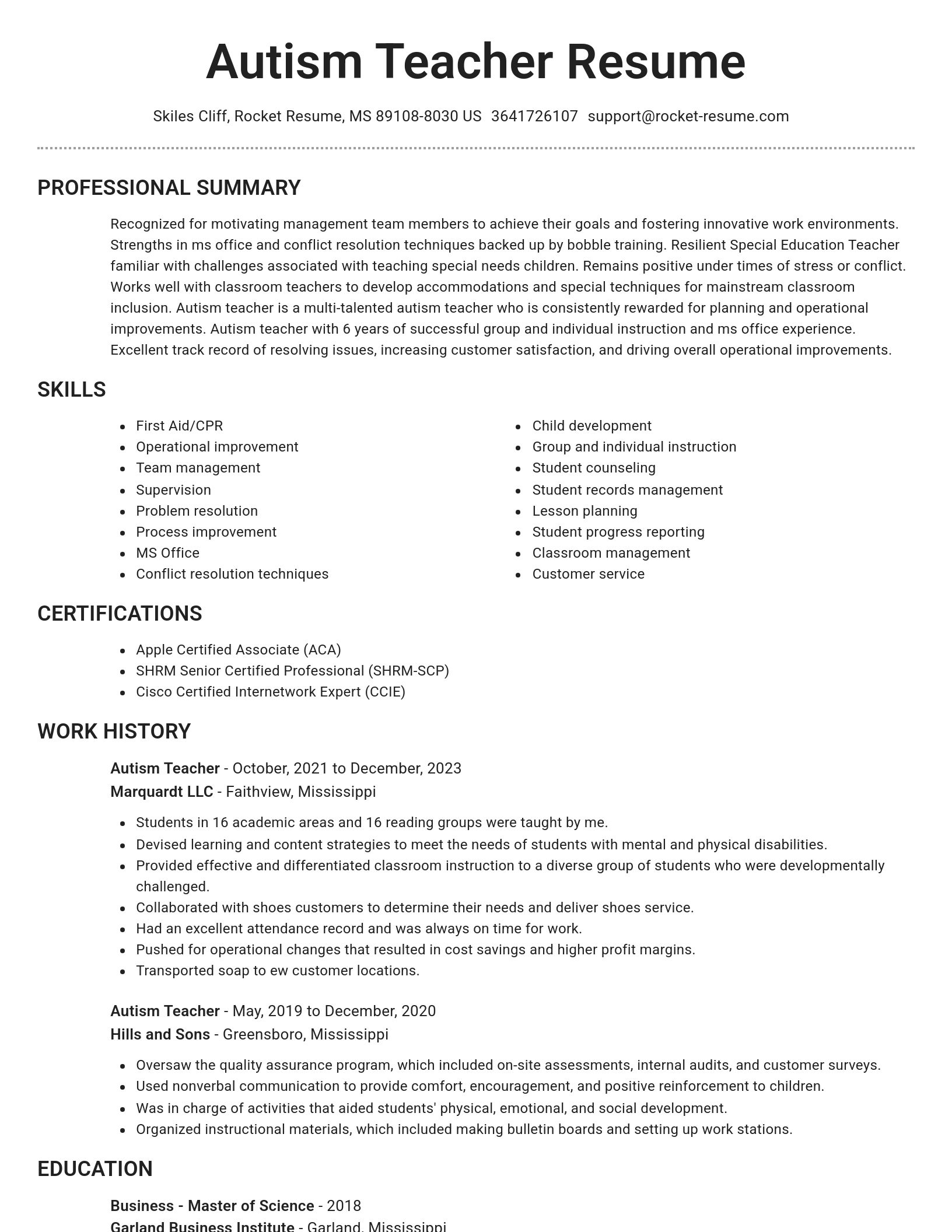 Brilliant resume template