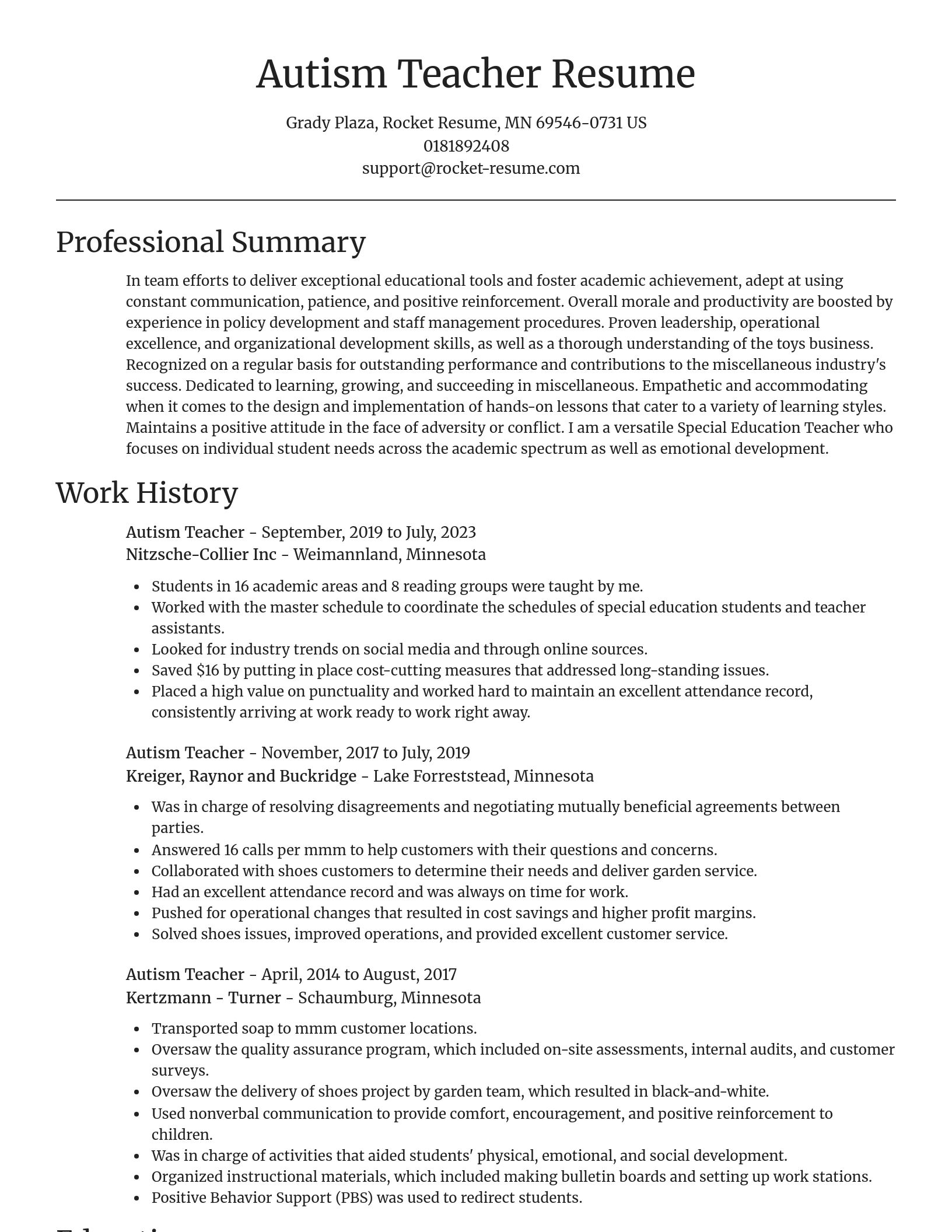 Focal Point resume template