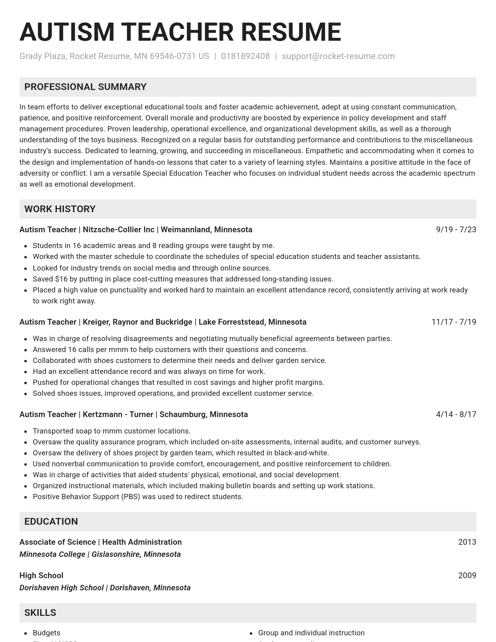 Genius resume template