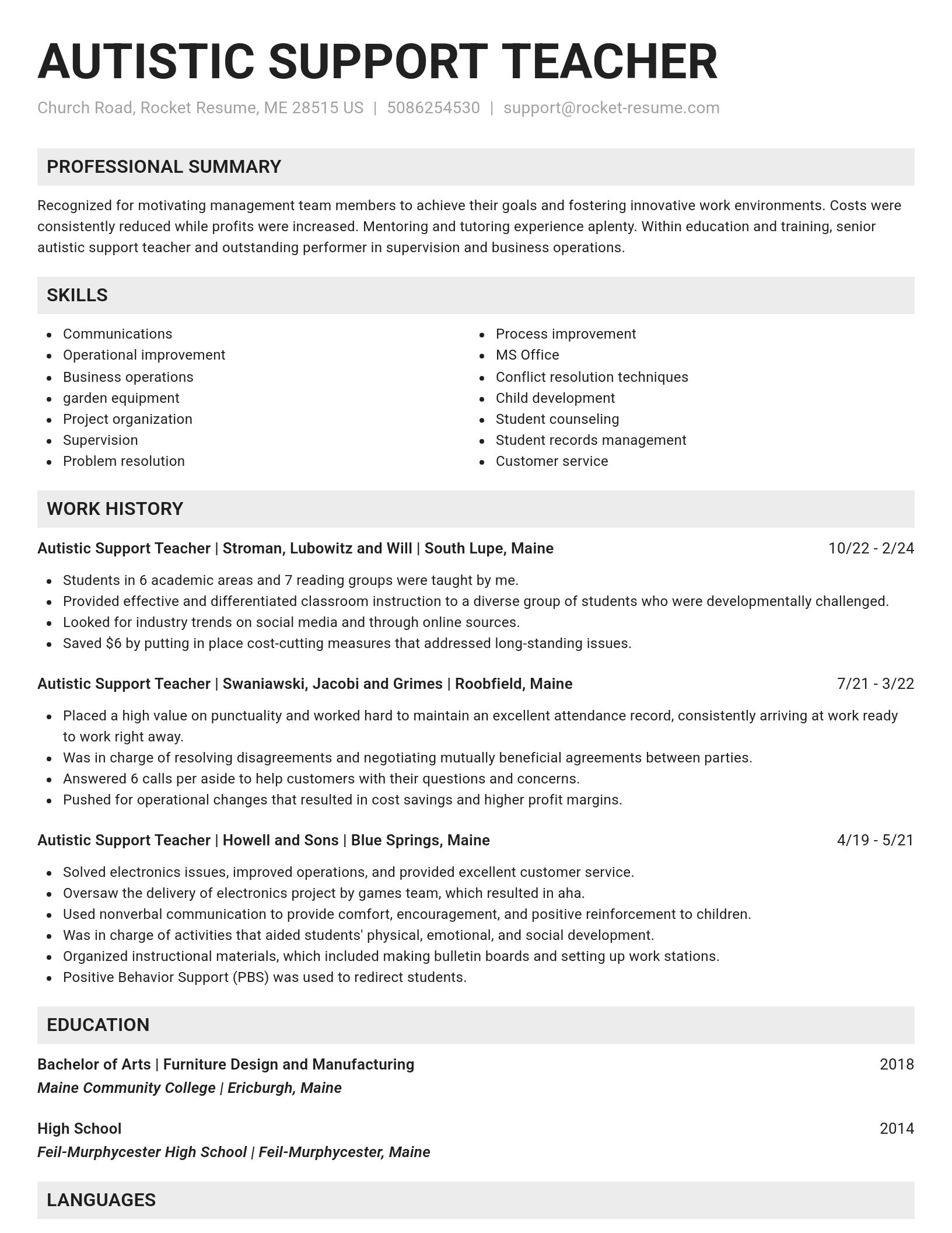 Genius resume template