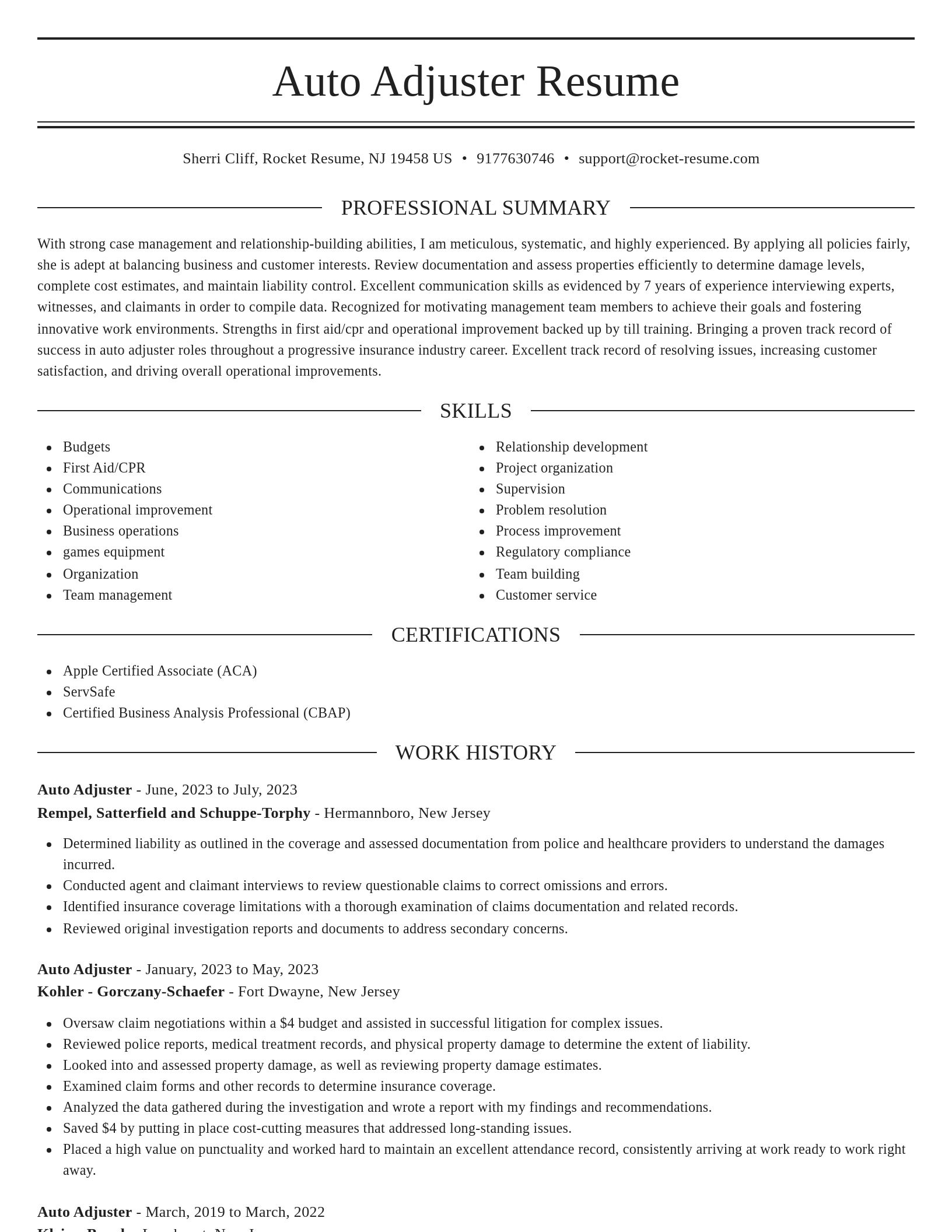 Elegant resume template