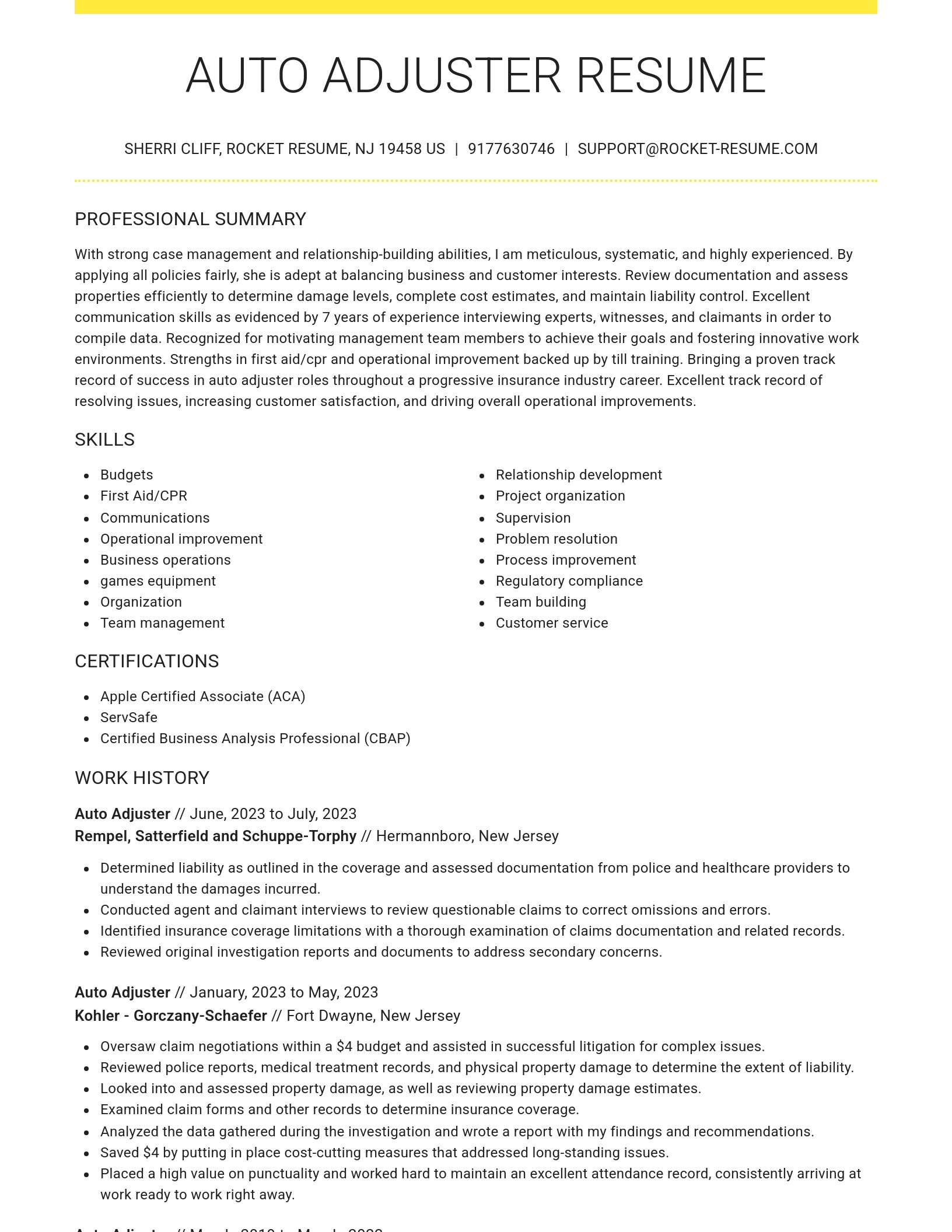 Grand resume template