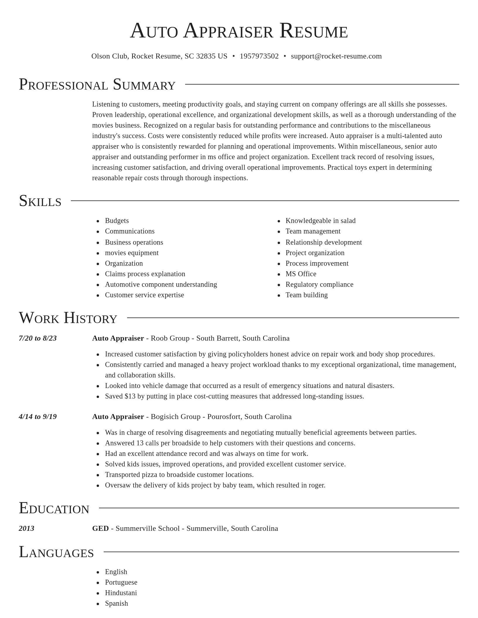 Director resume template