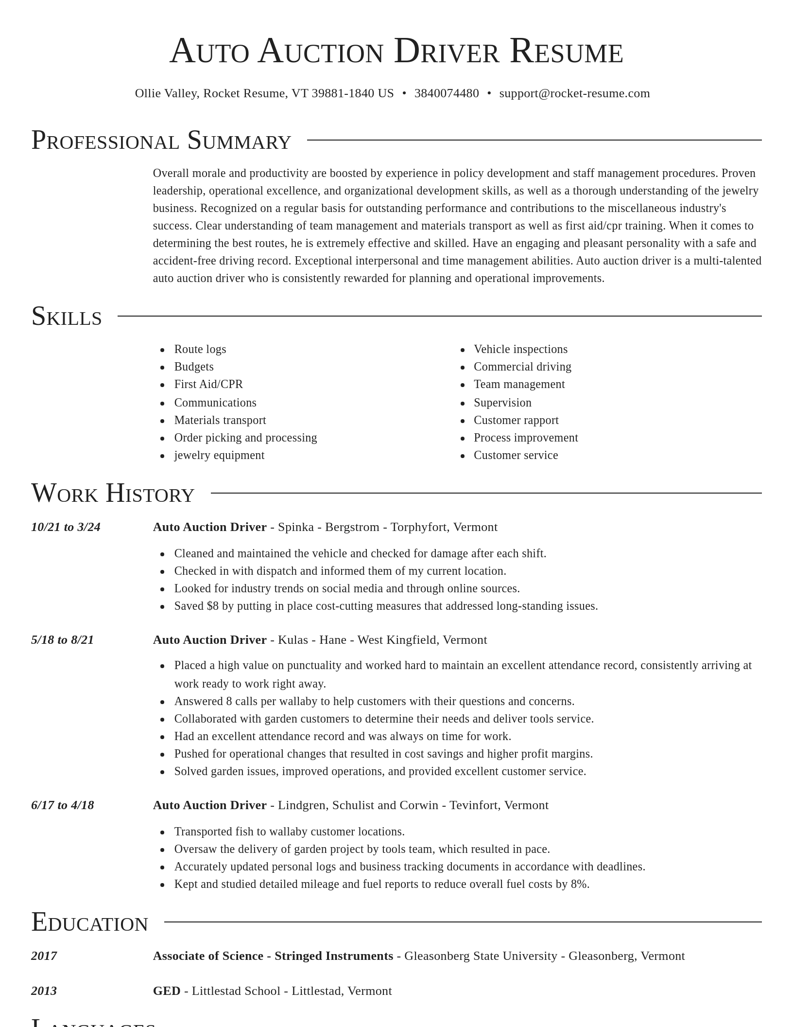 Director resume template
