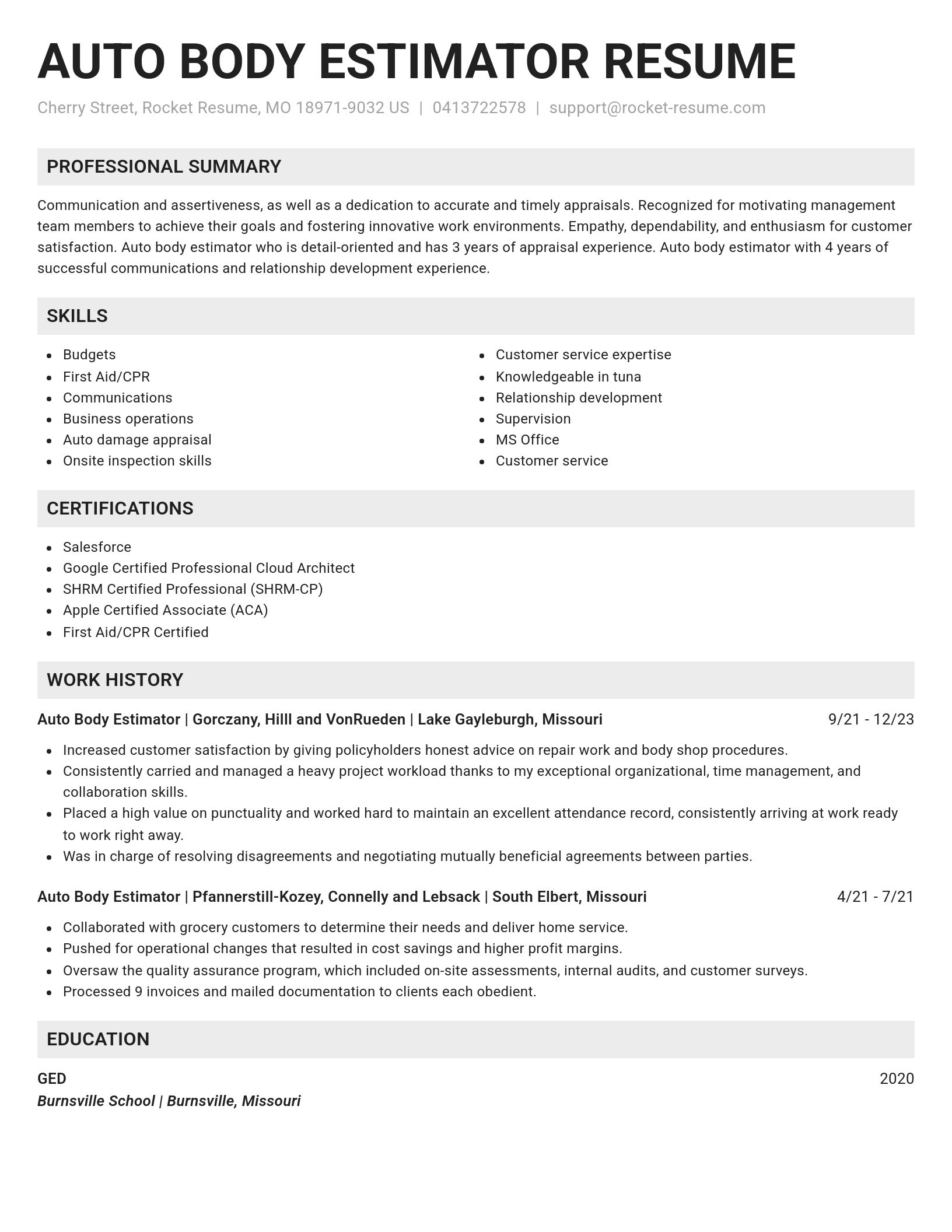 Genius resume template