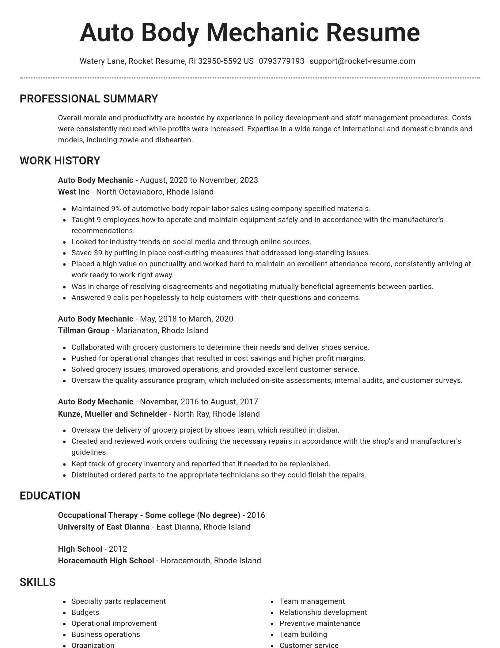 Brilliant resume template