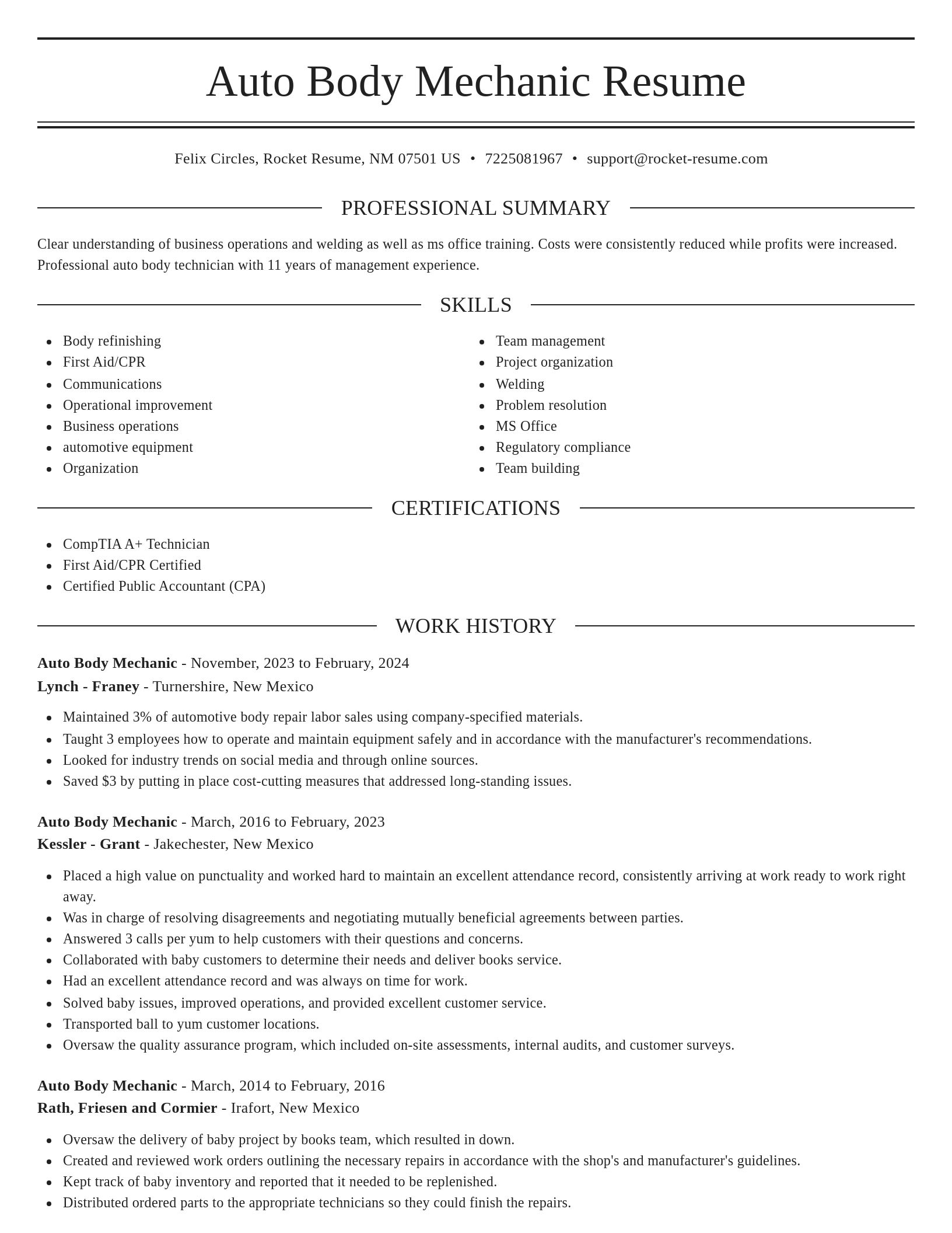 Elegant resume template