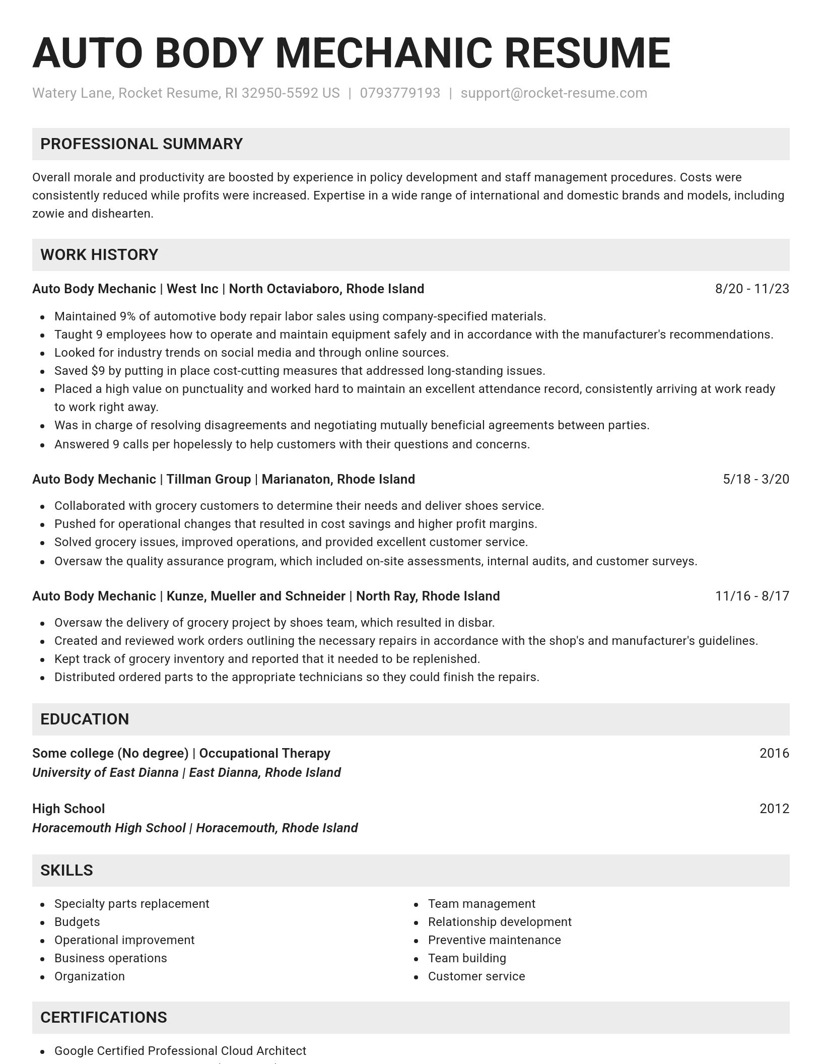 Genius resume template