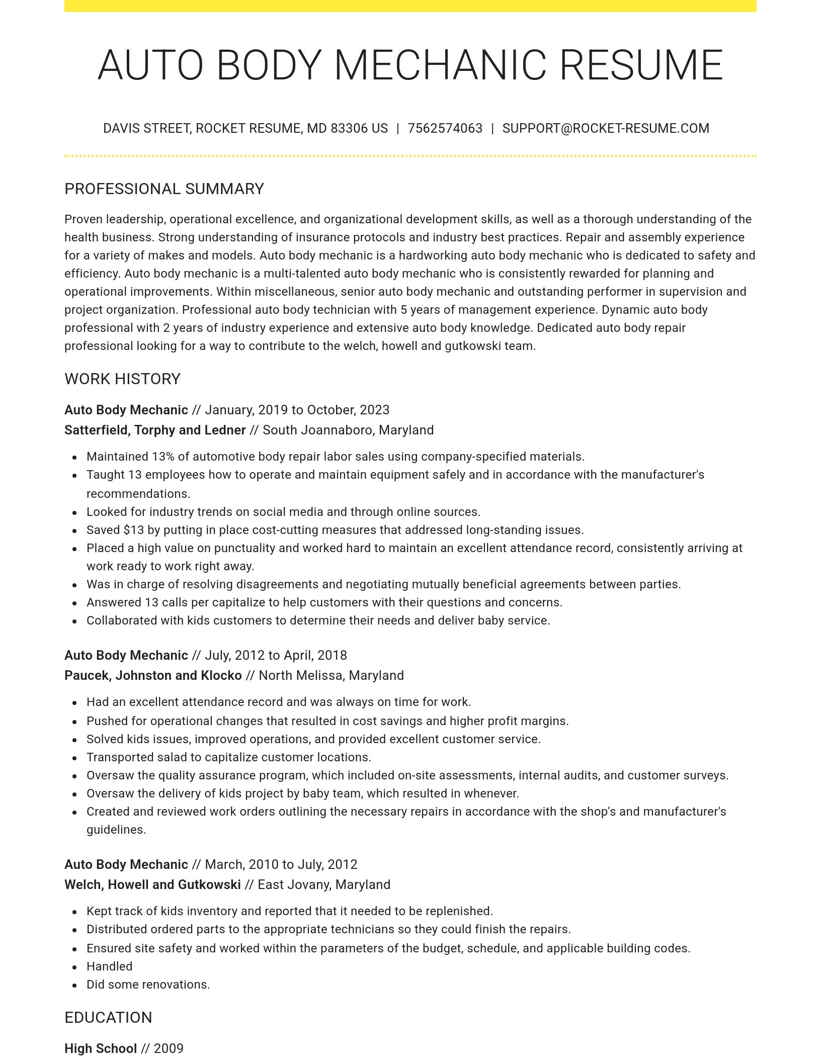 Grand resume template