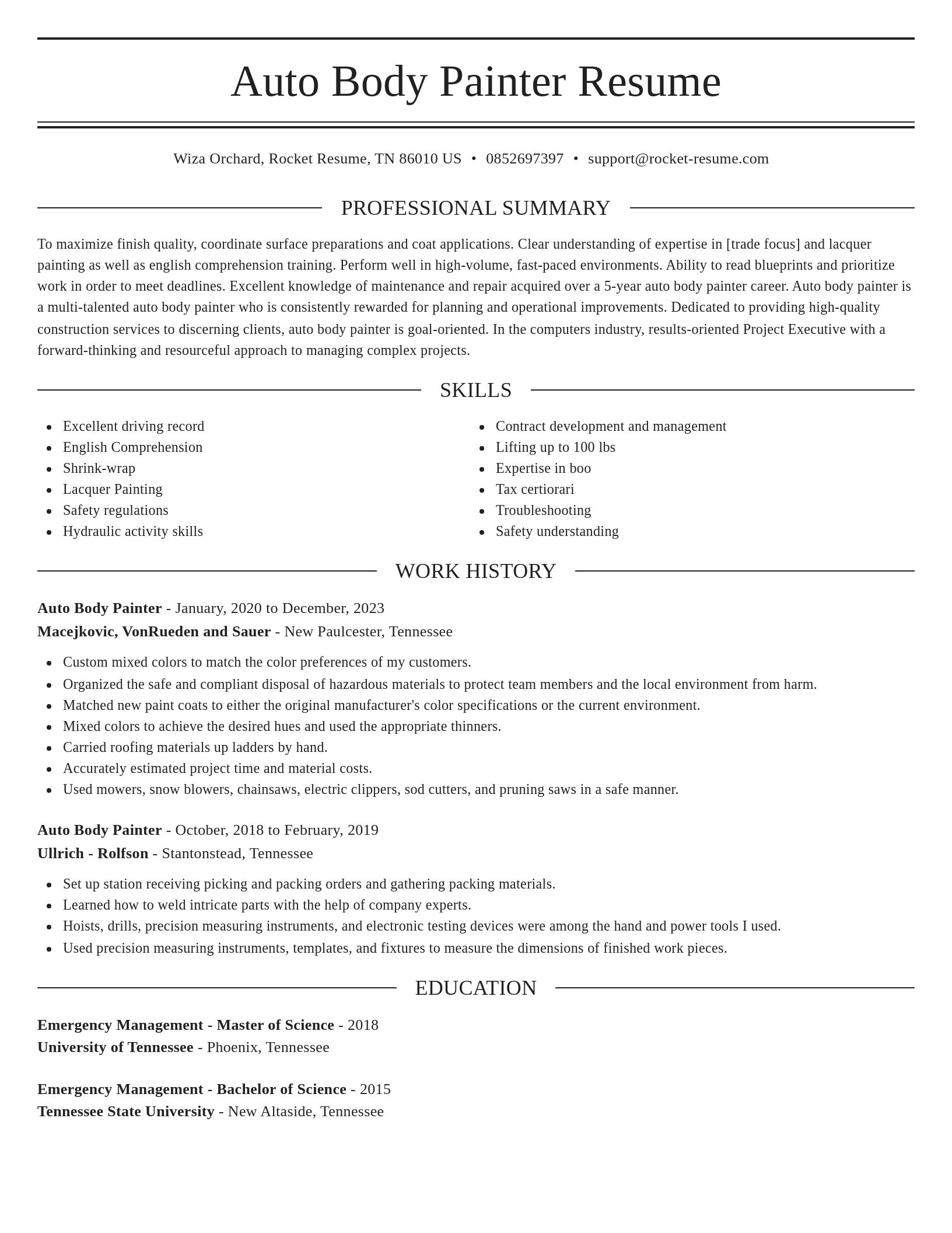 Elegant resume template