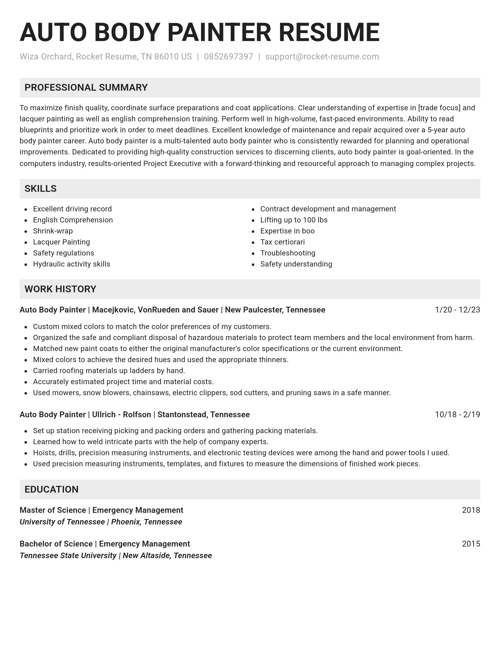 Genius resume template