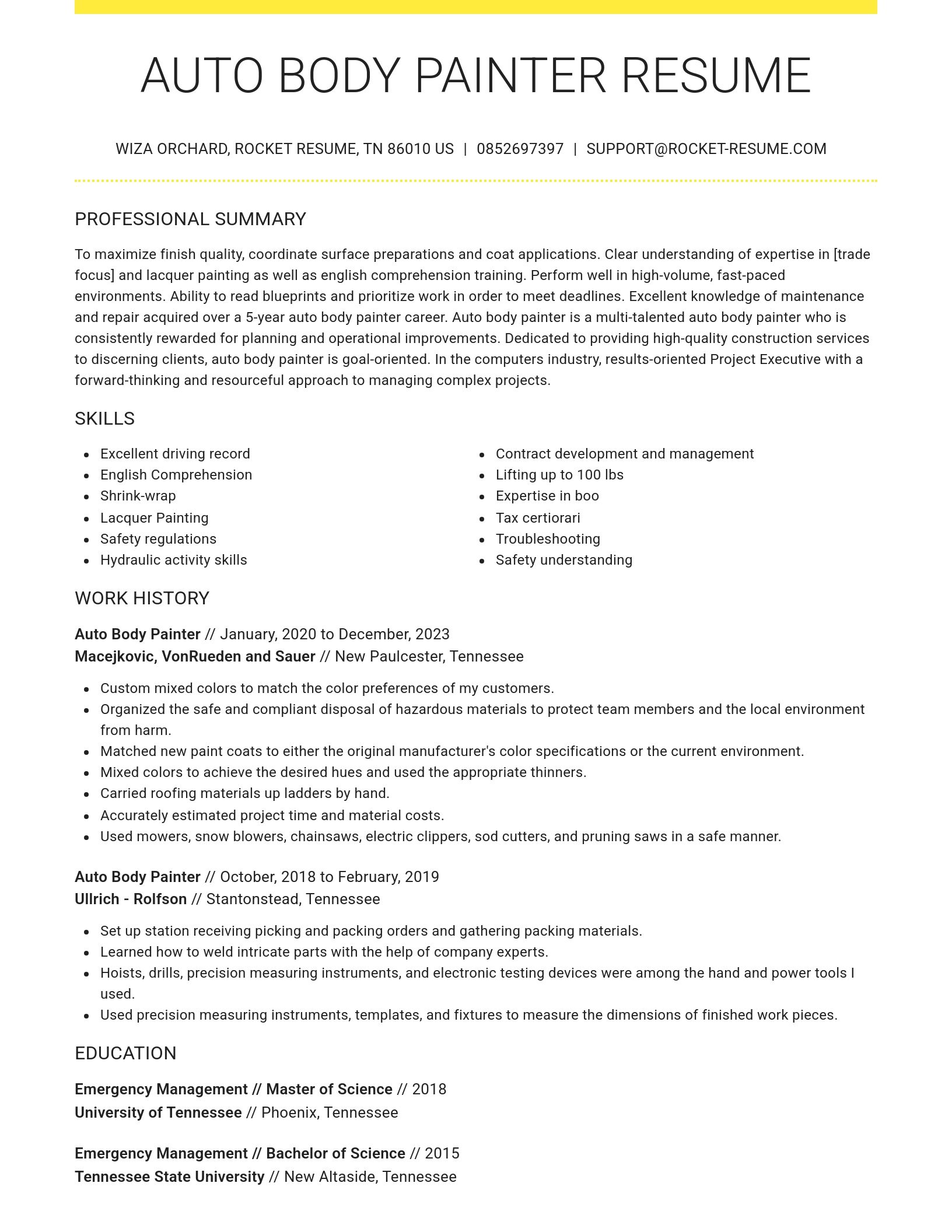 Grand resume template