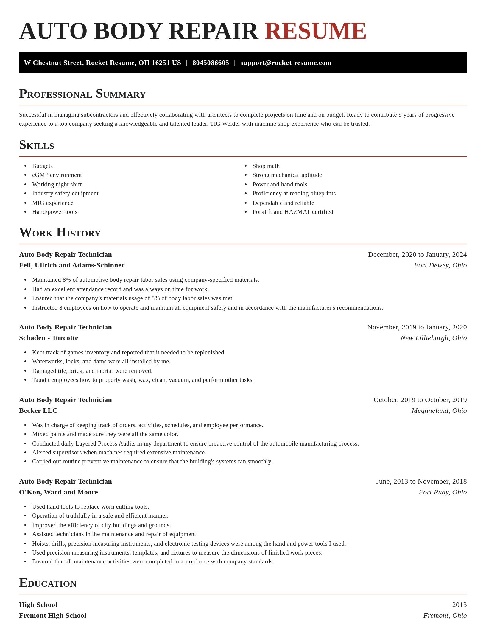 Exquisite resume template