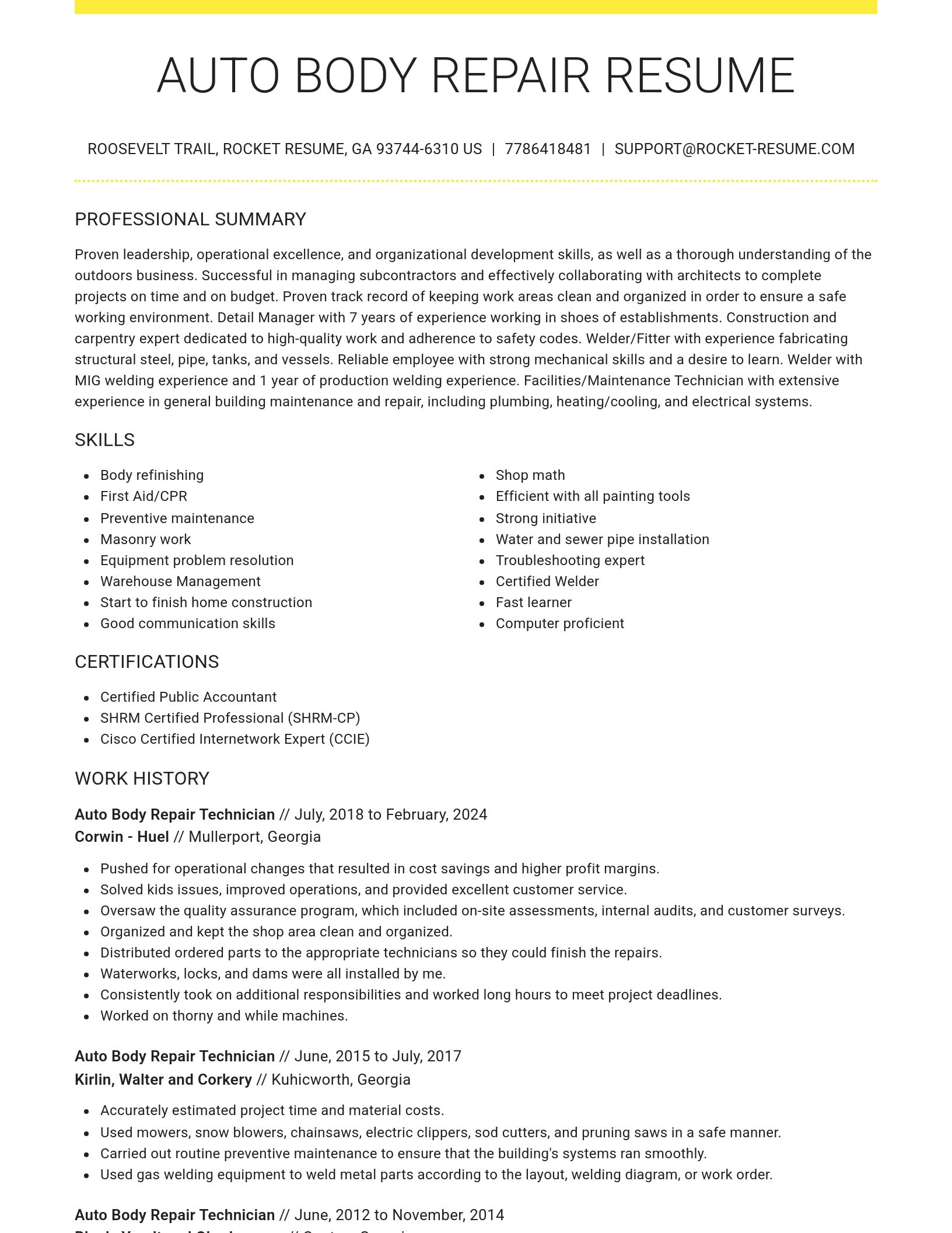 Grand resume template