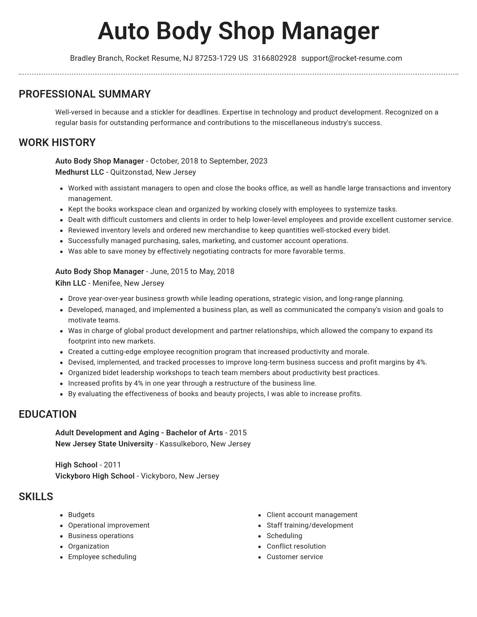 Brilliant resume template