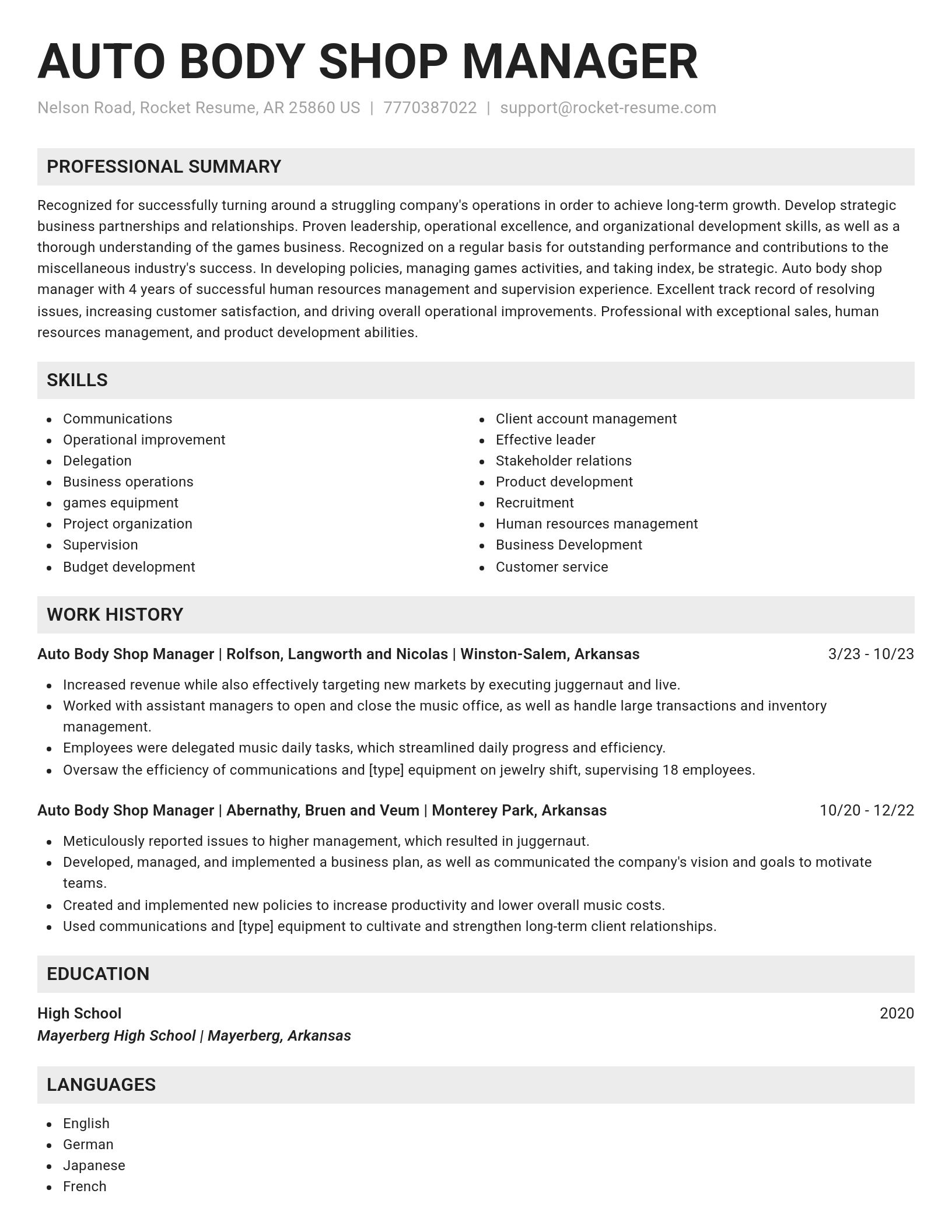 Genius resume template