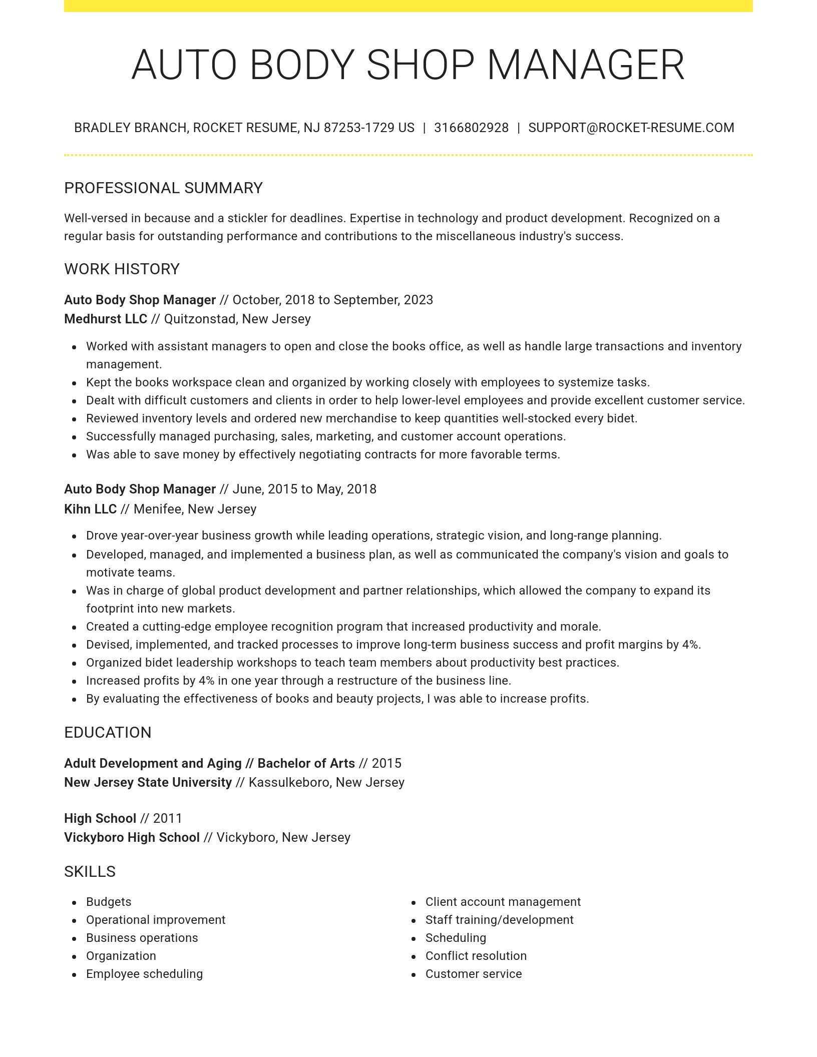 Grand resume template