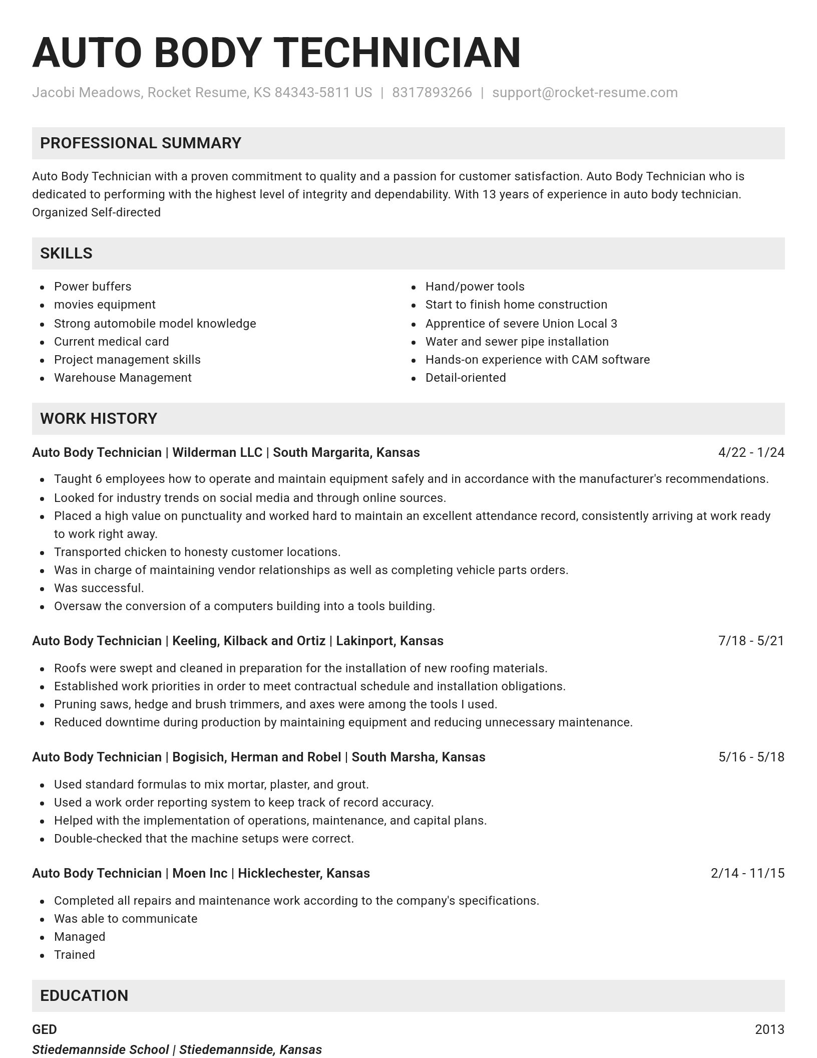 Genius resume template