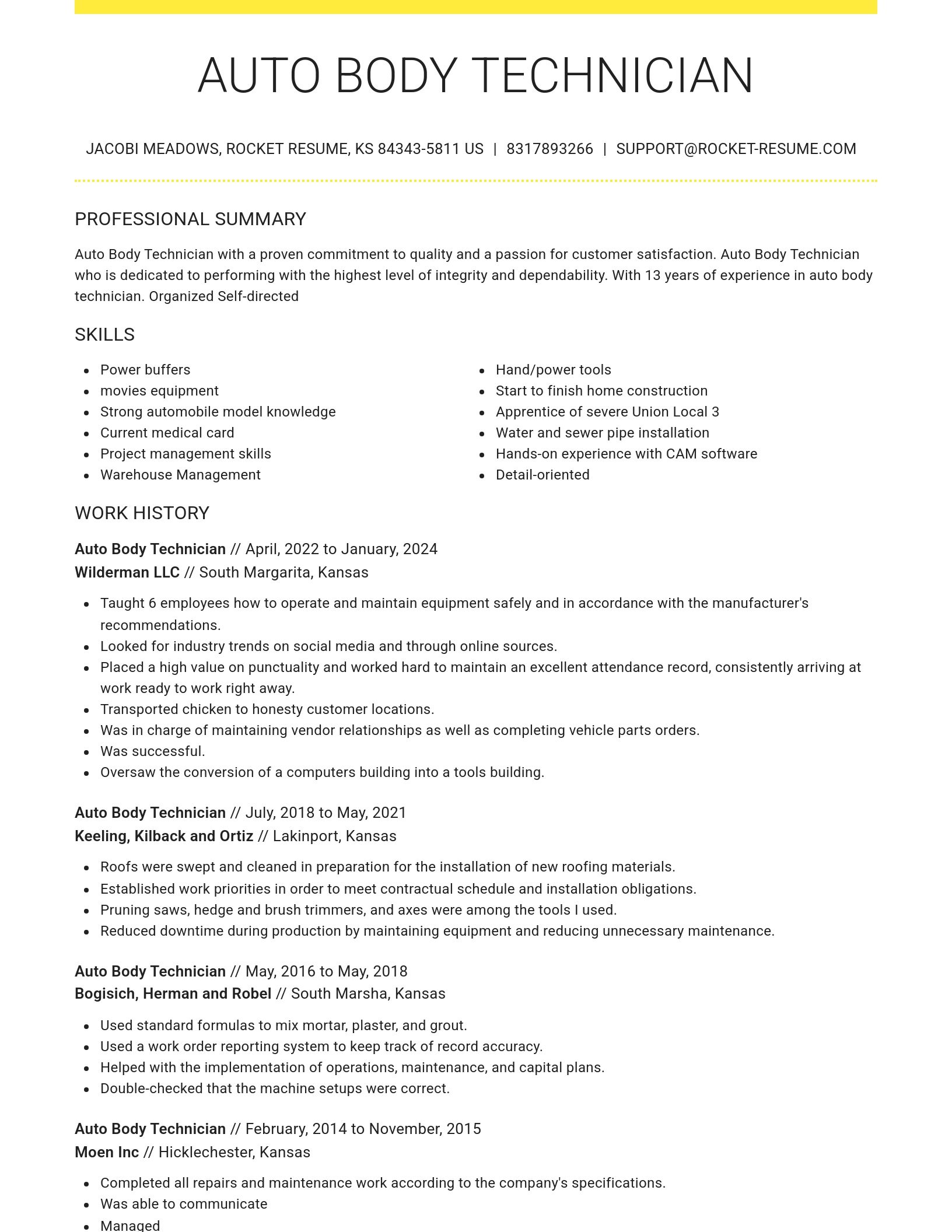 Grand resume template