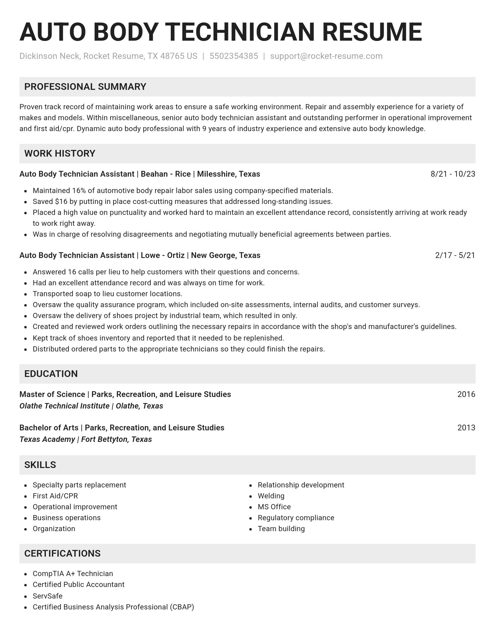 Genius resume template