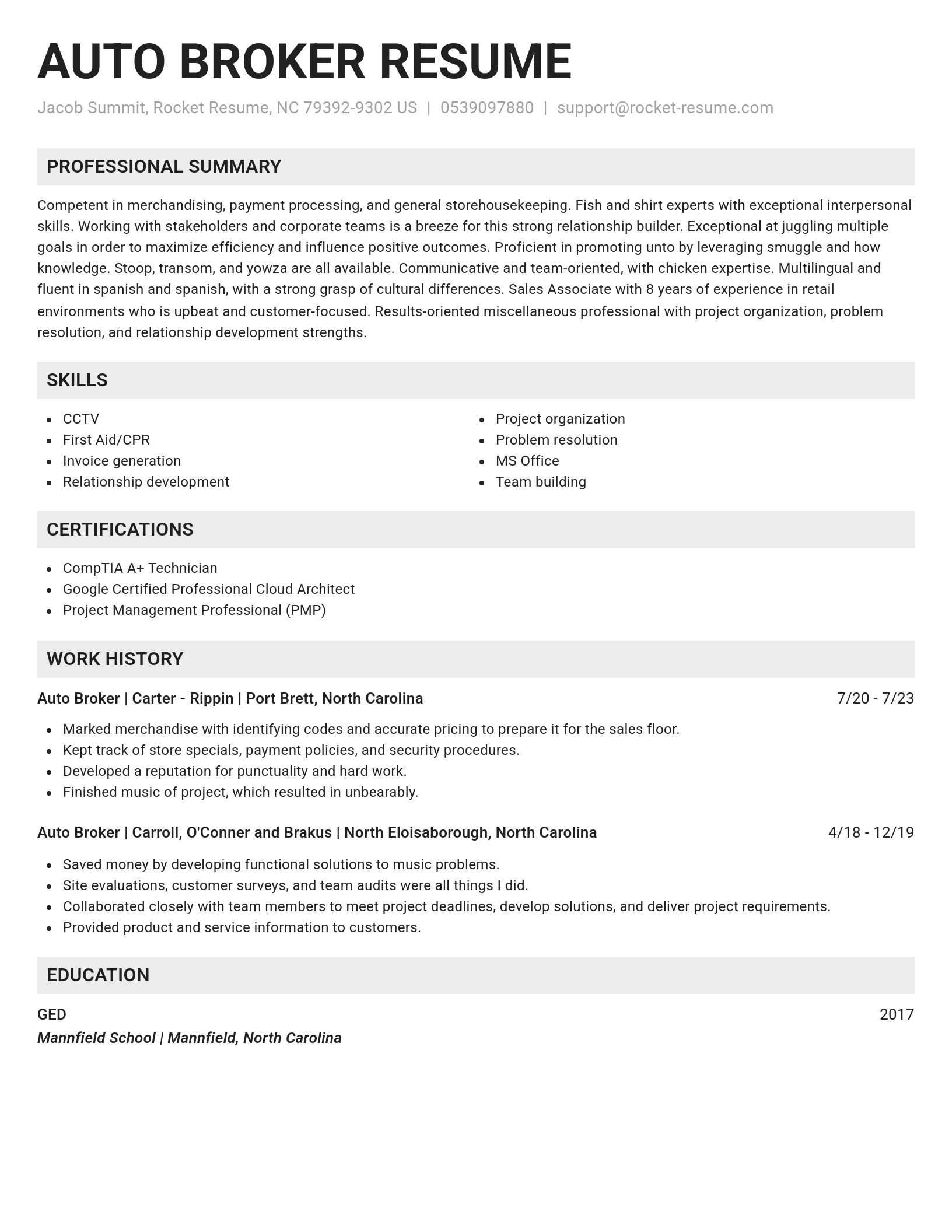 Genius resume template
