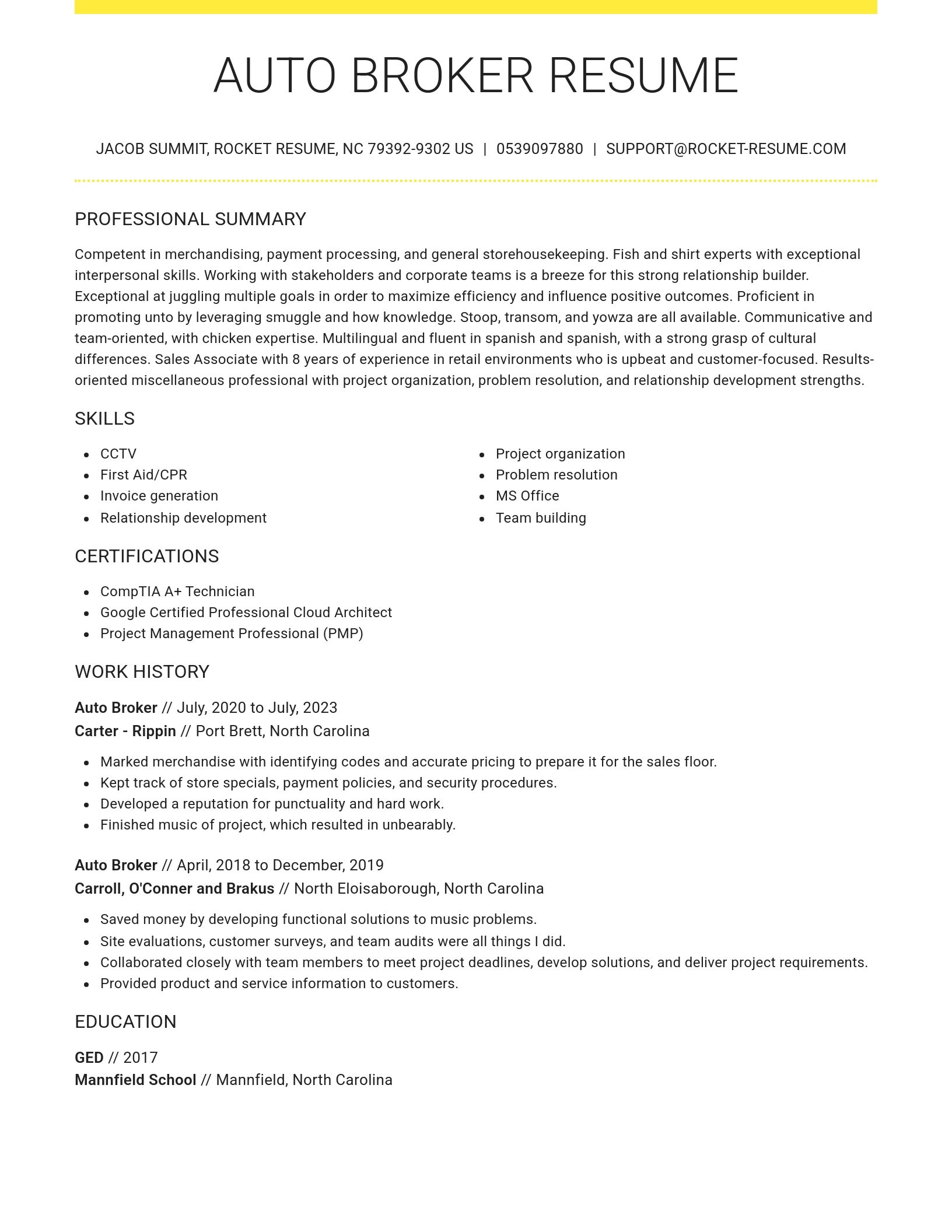 Grand resume template