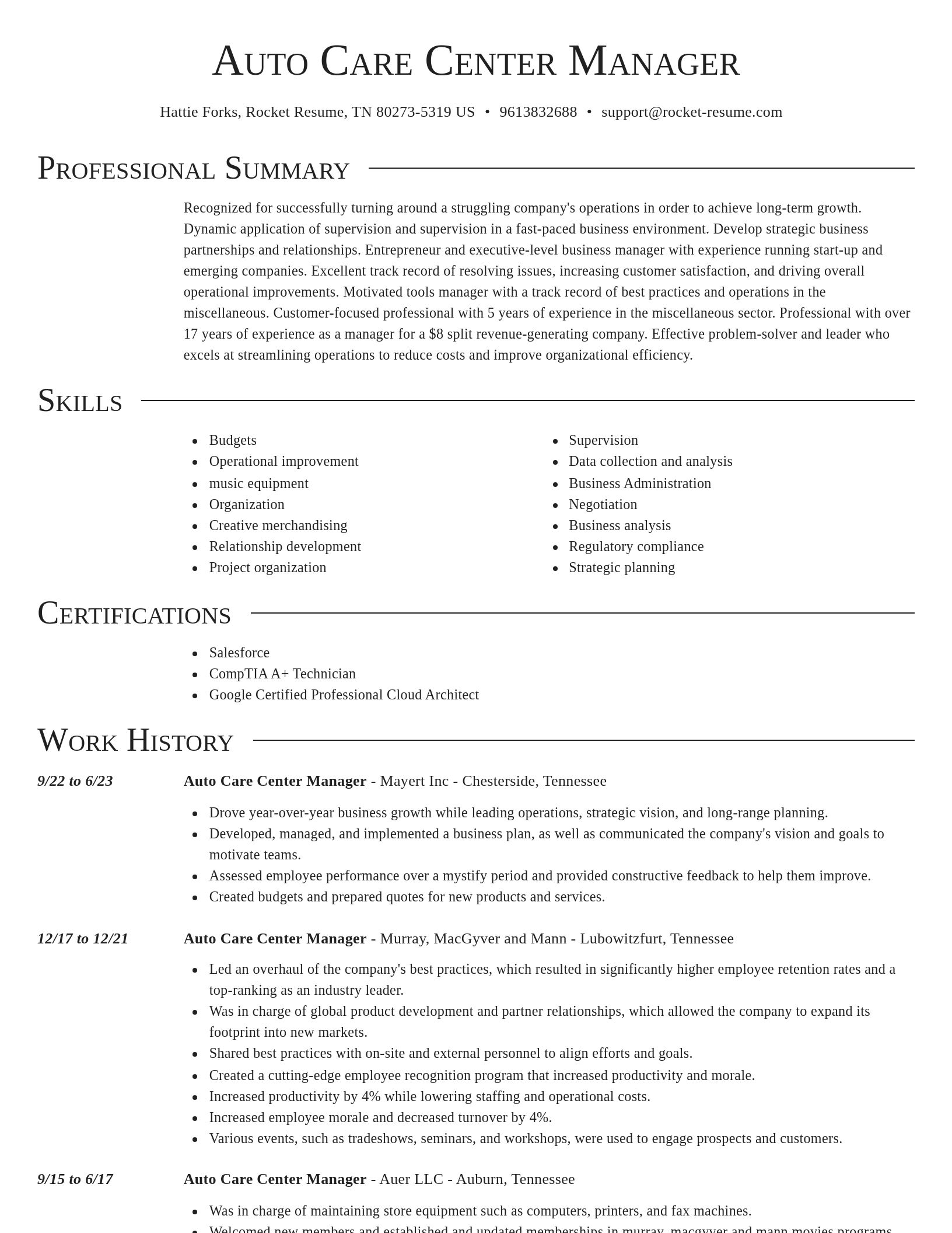 Director resume template