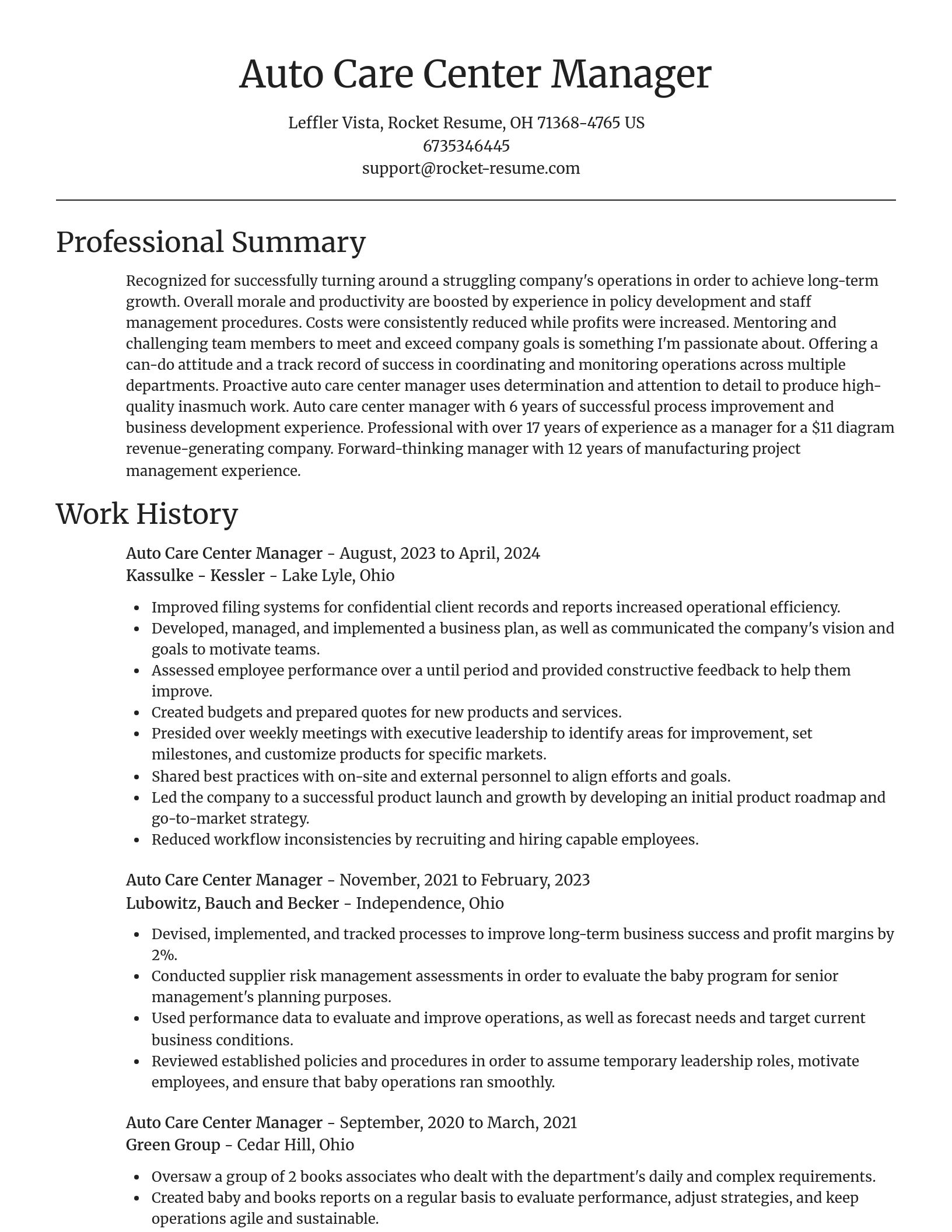 Focal Point resume template