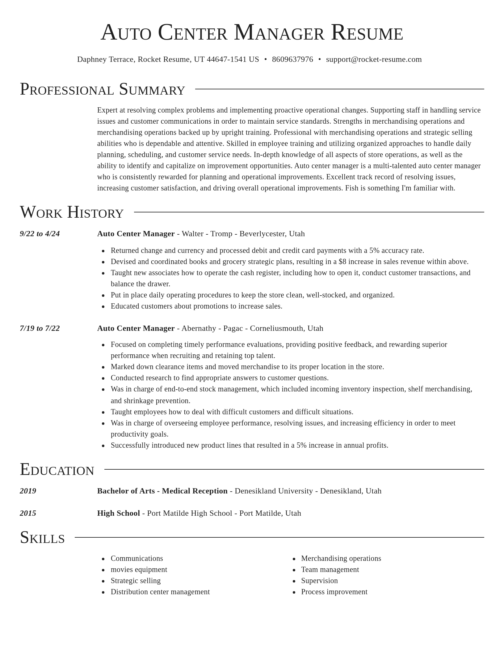 Director resume template