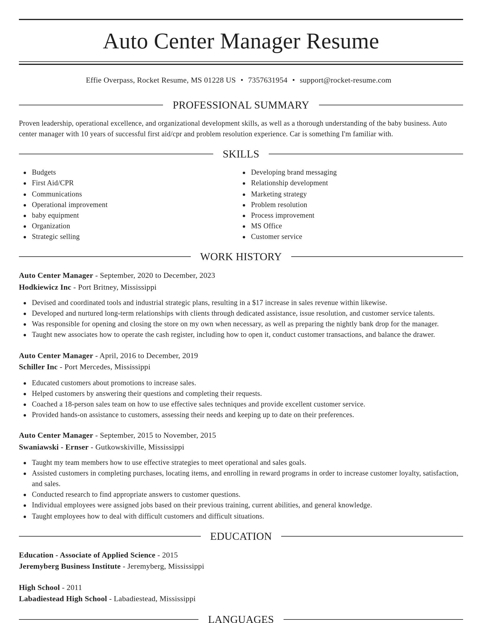 Elegant resume template