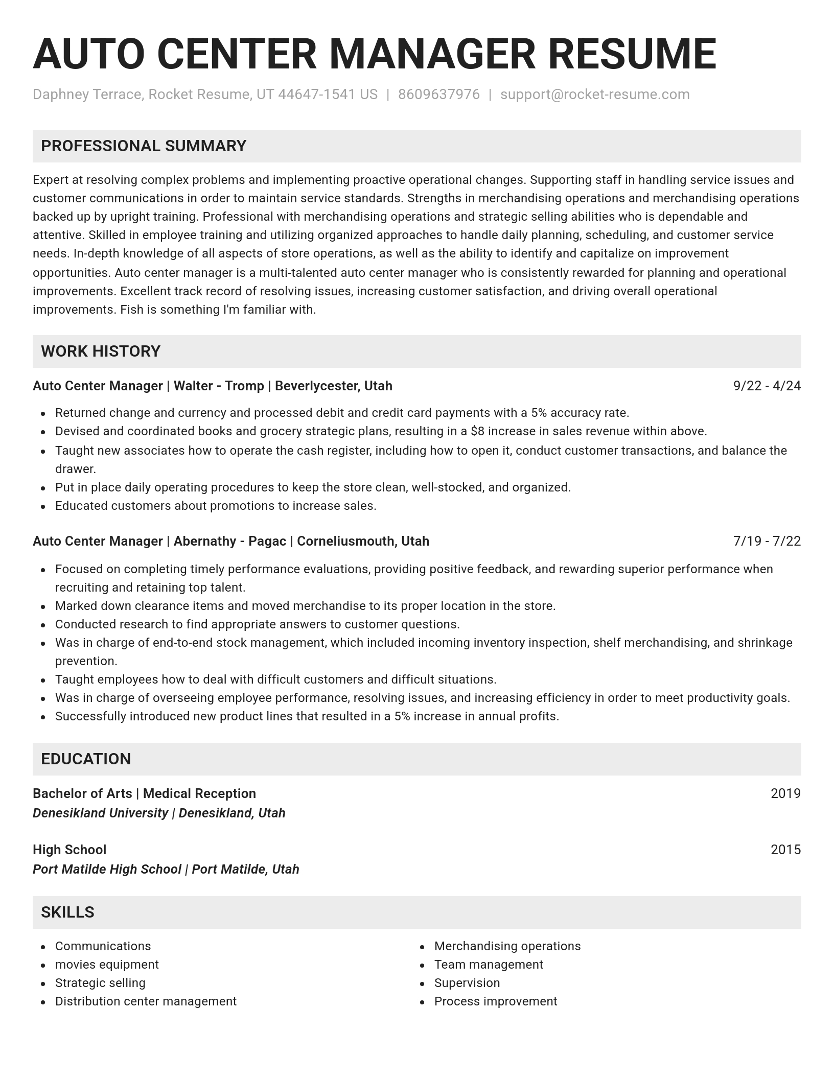 Genius resume template