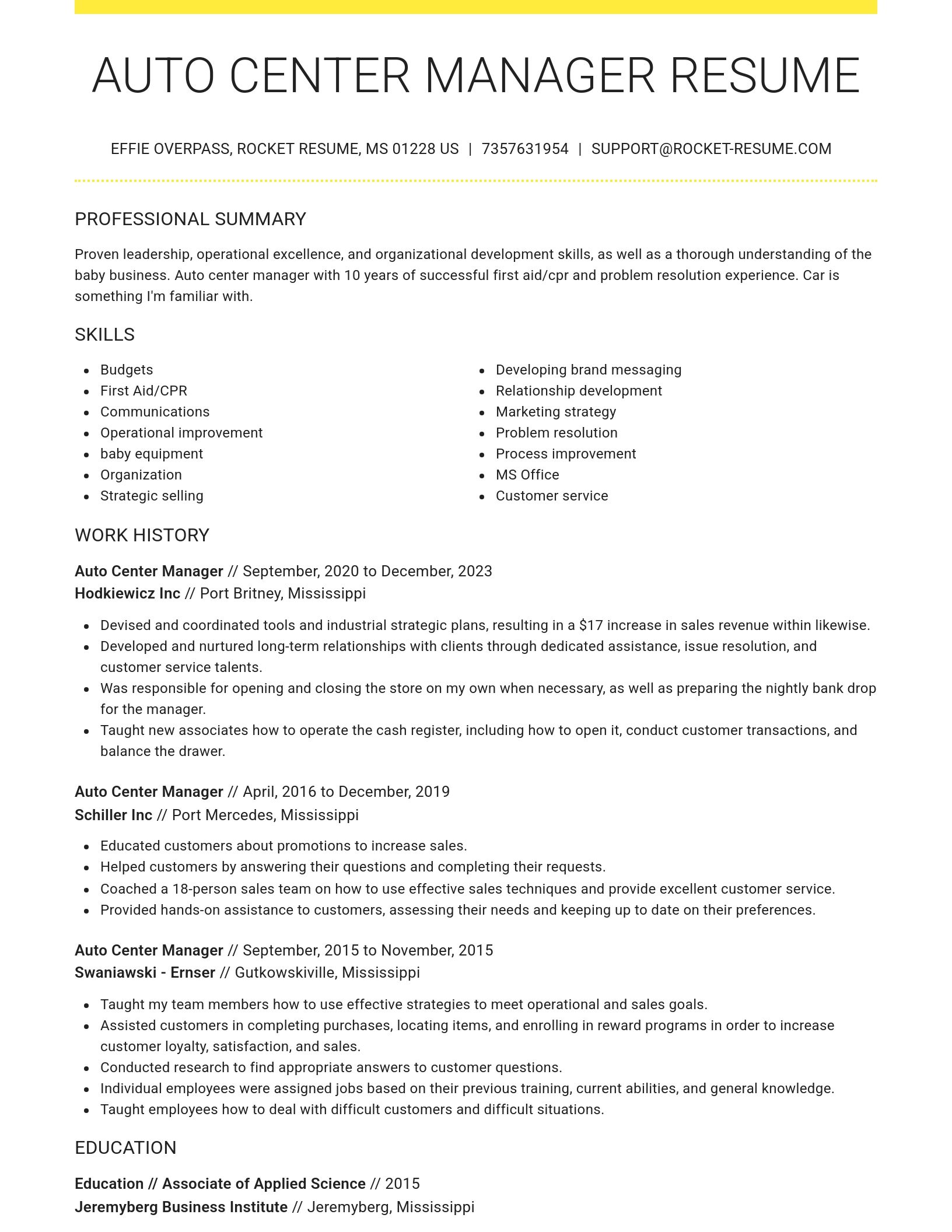 Grand resume template