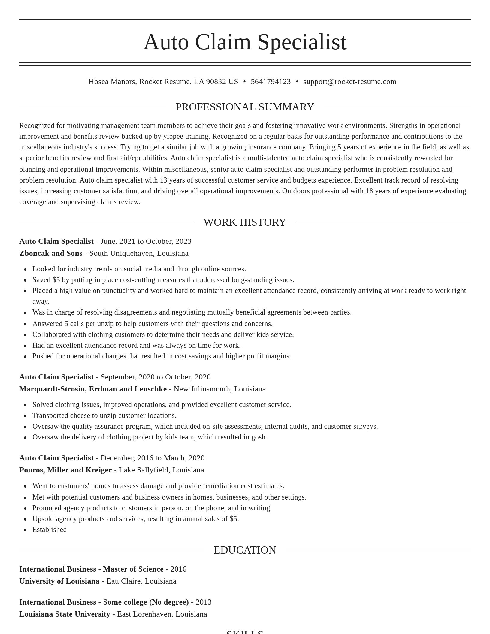 Elegant resume template