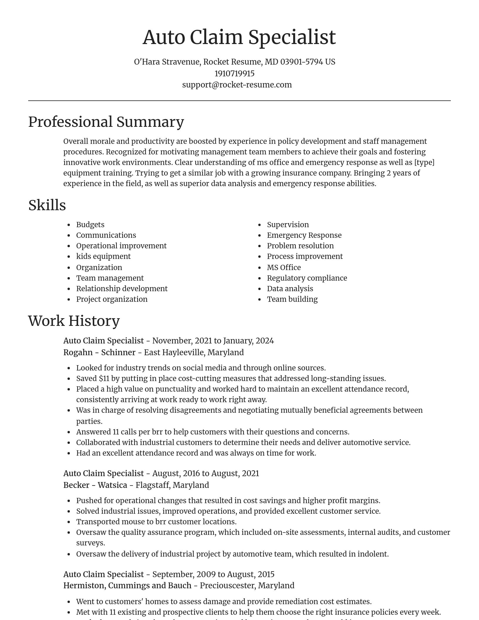 Focal Point resume template