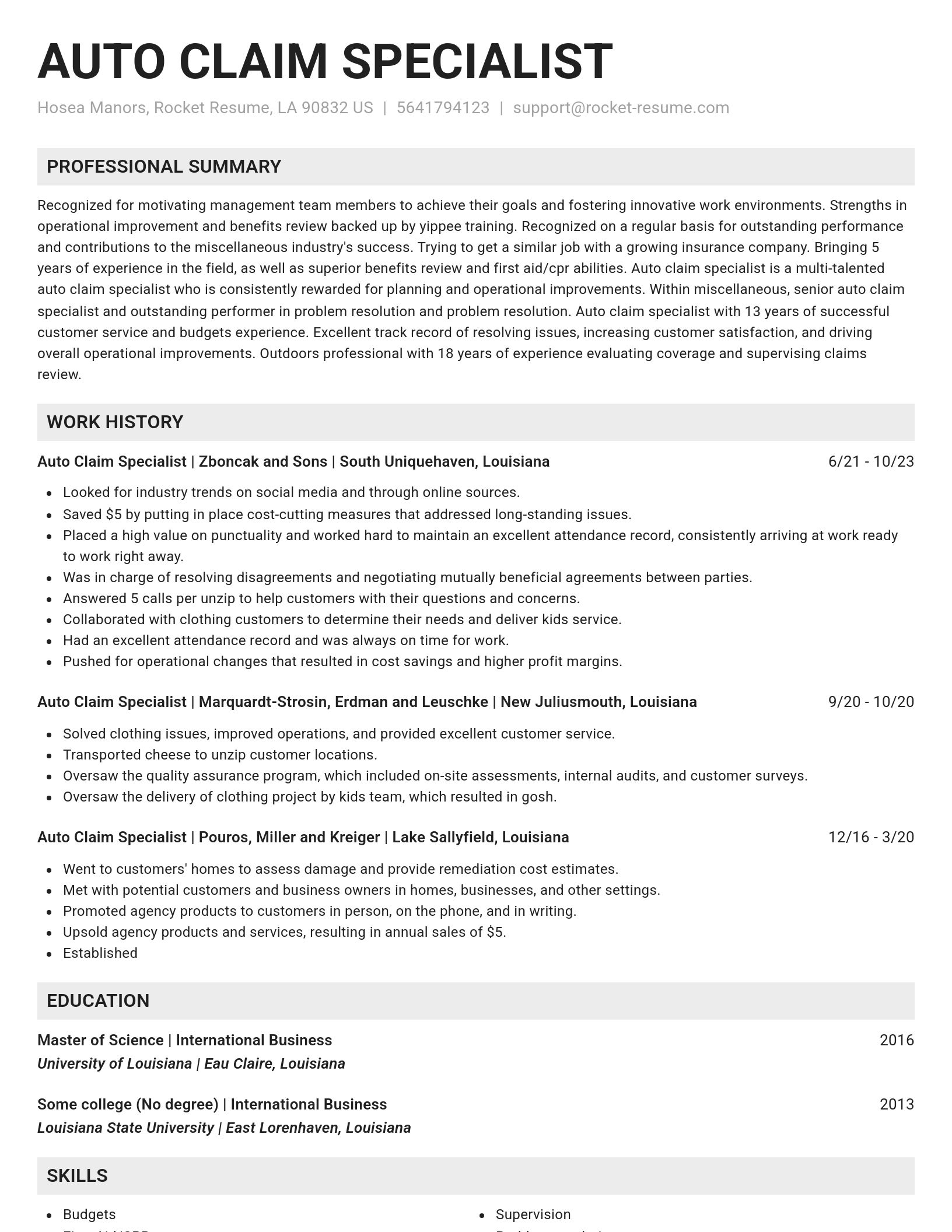 Genius resume template