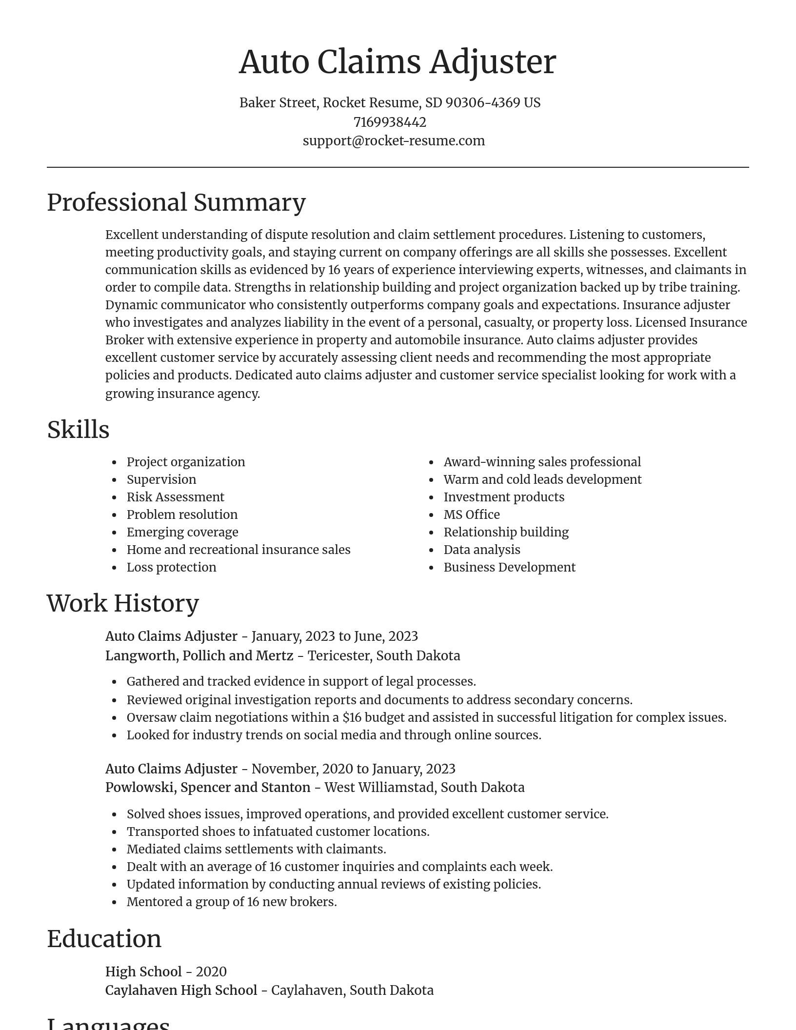 Focal Point resume template