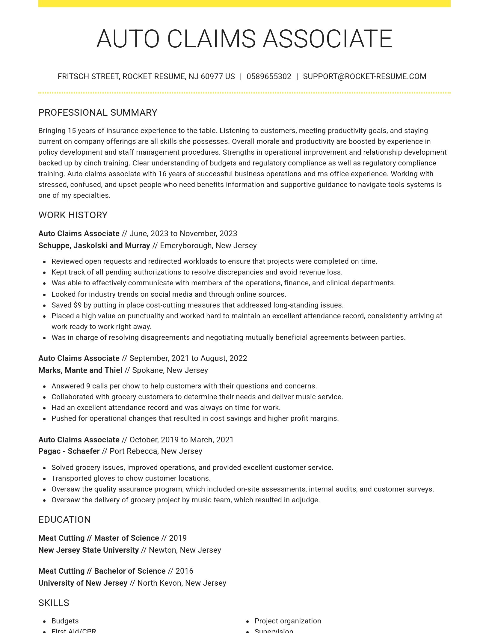Grand resume template