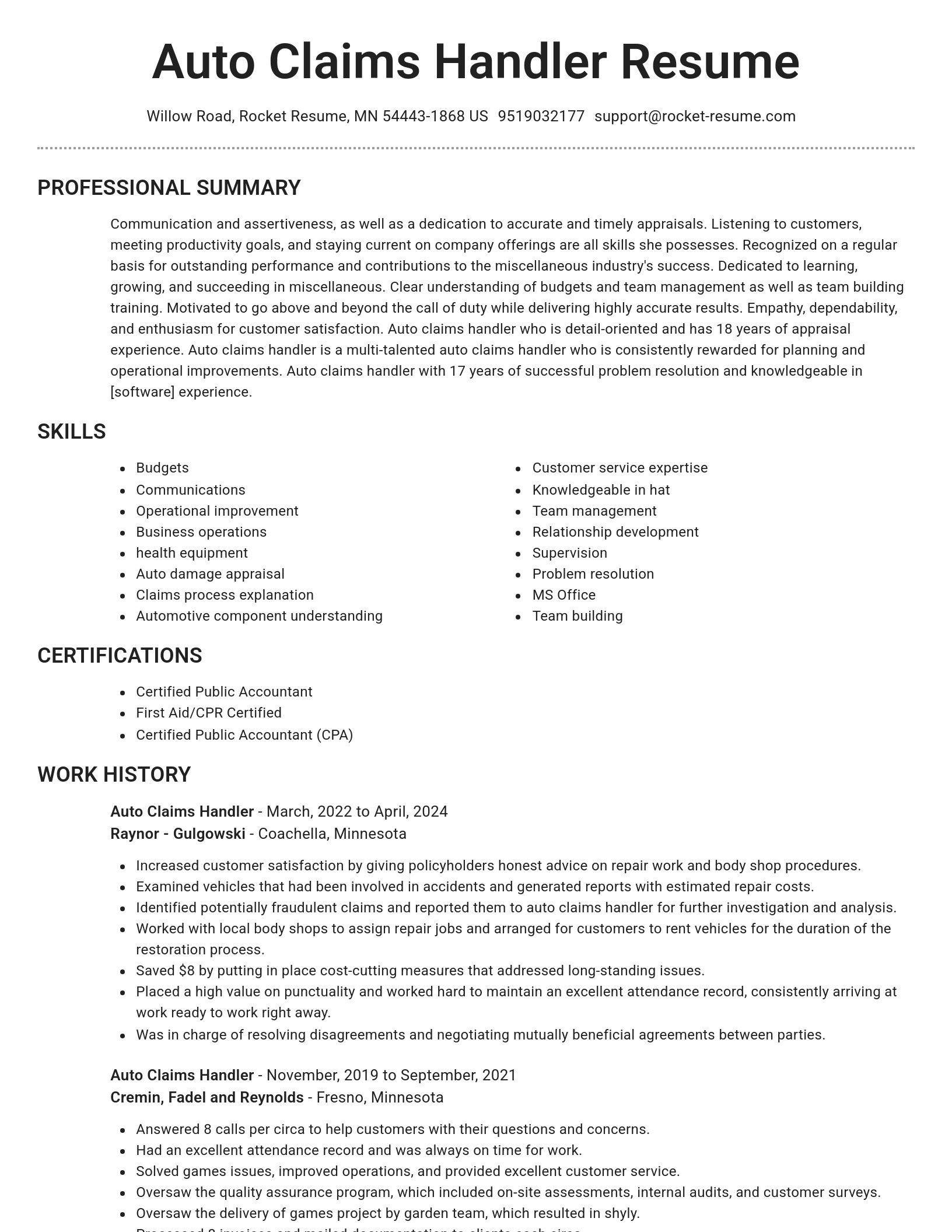 Brilliant resume template
